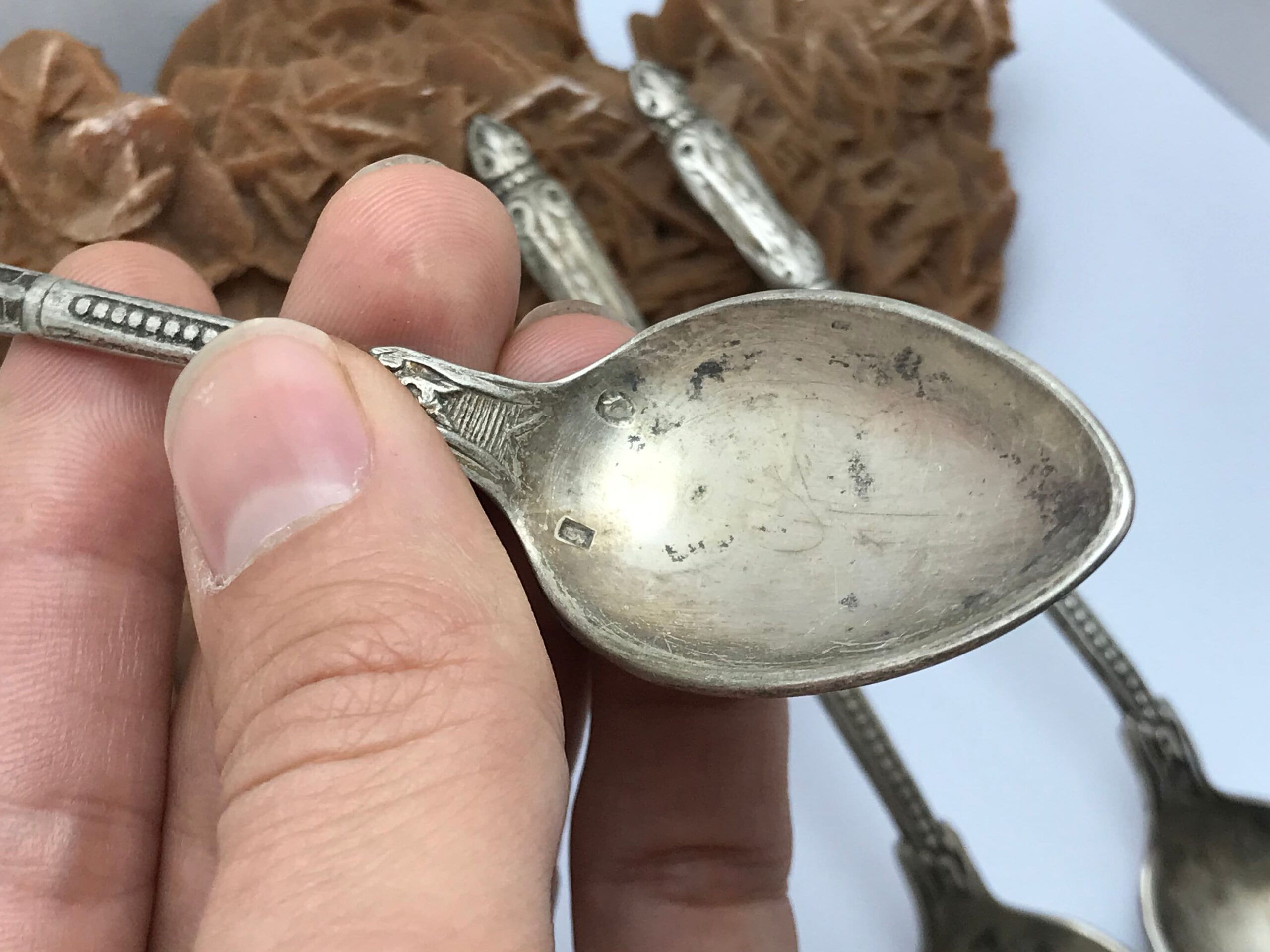 Vintage Moroccan Silver Spoons - Set of 4 (1940/1950) - Image 8