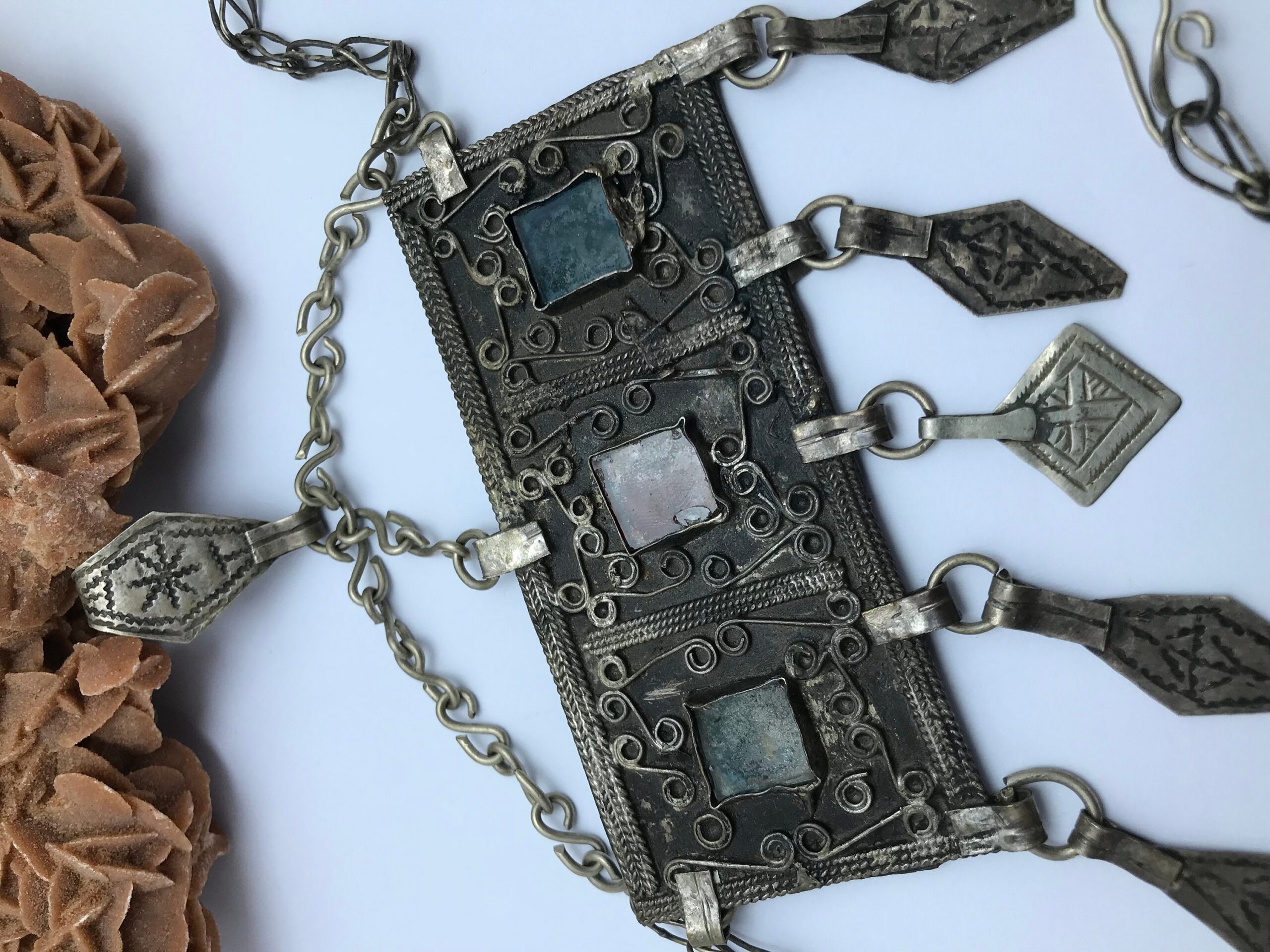 Vintage Berber Silver Head Ornament - Moroccan Tribal Jewelry - Image 8