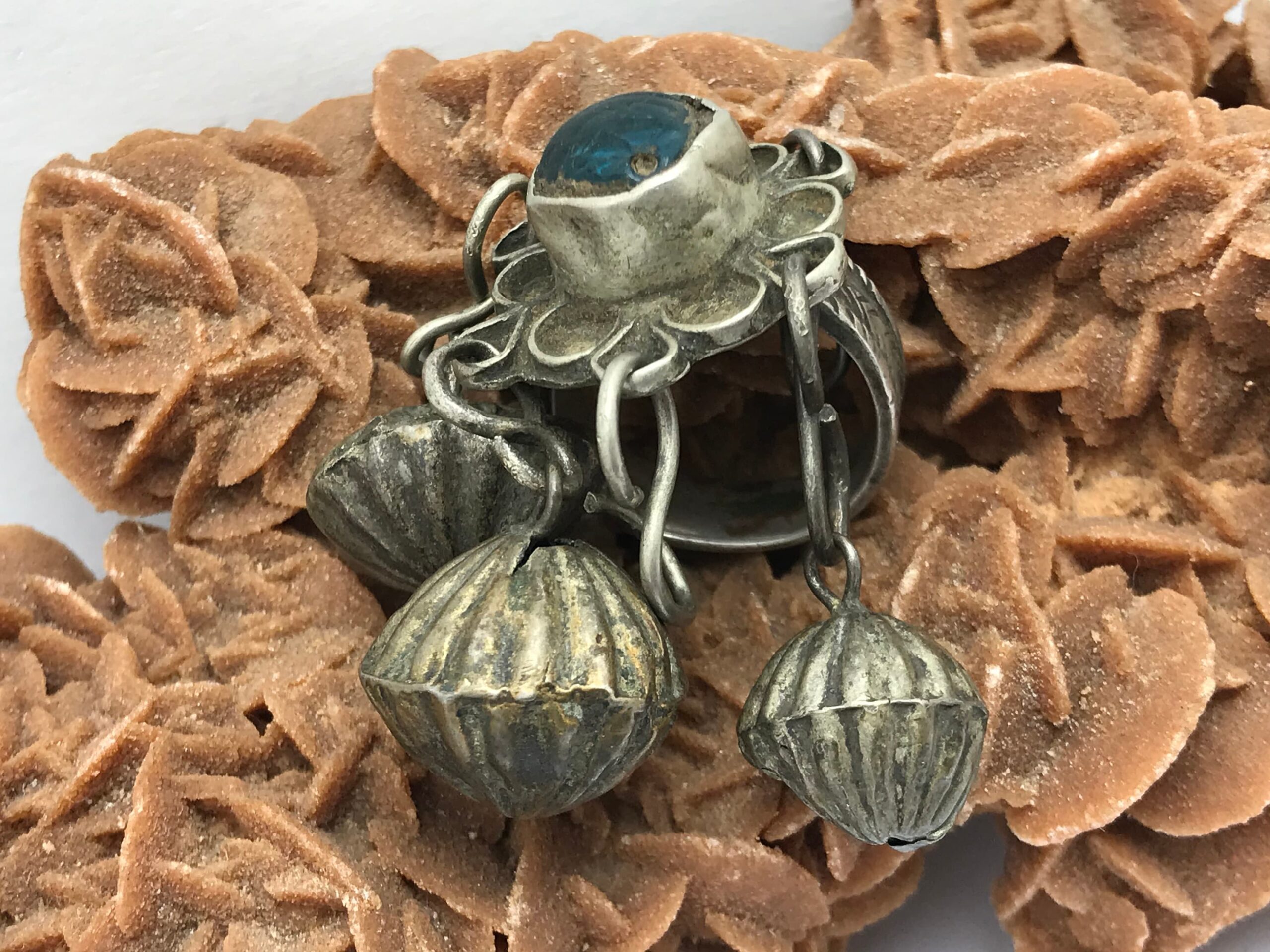 Vintage Berber Silver Ring: Moroccan Tribal Jewelry, Size 10