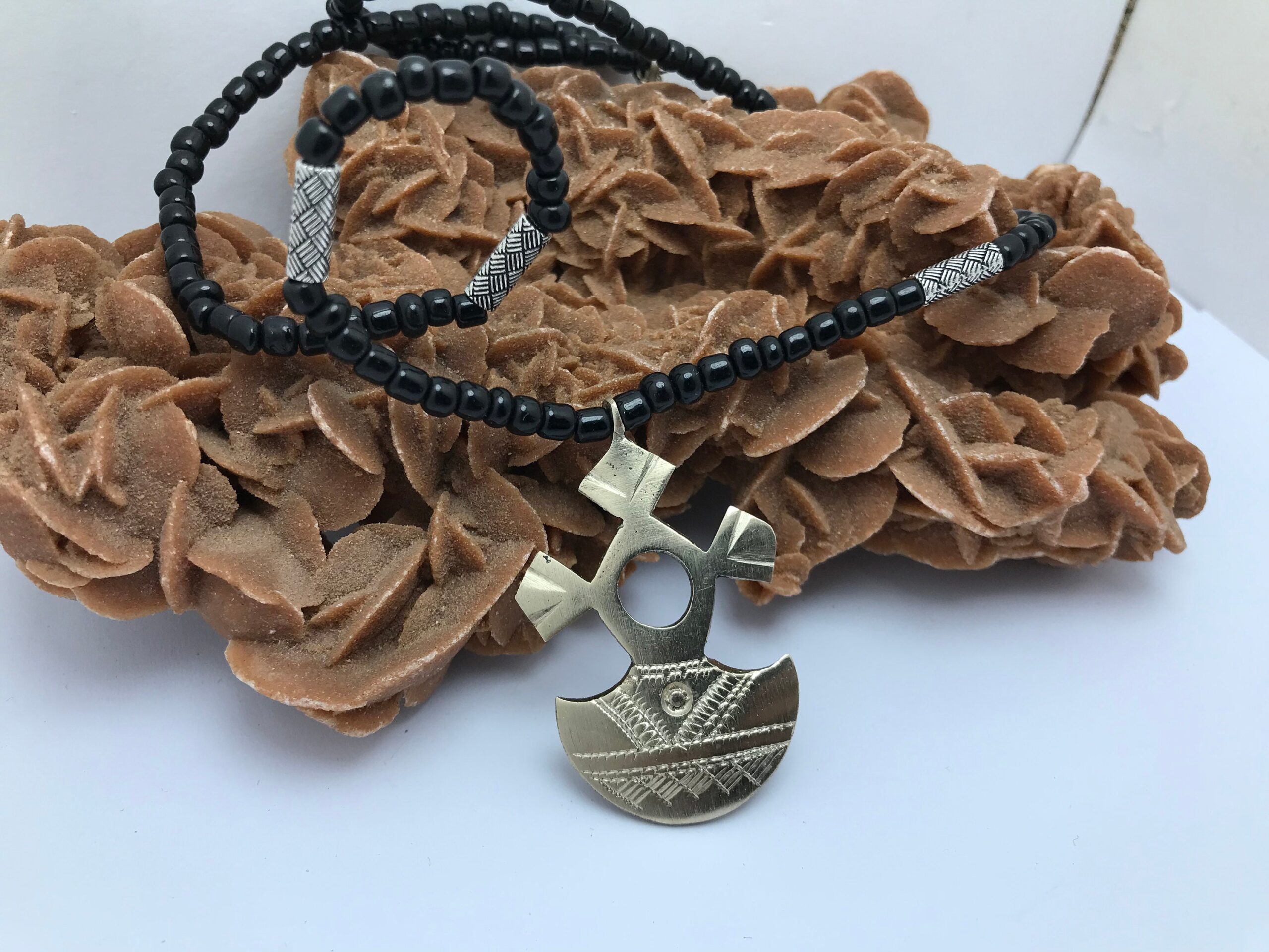 Agadez Cross Pendant Necklace: Sahara Berber Talisman, Handmade - Image 2