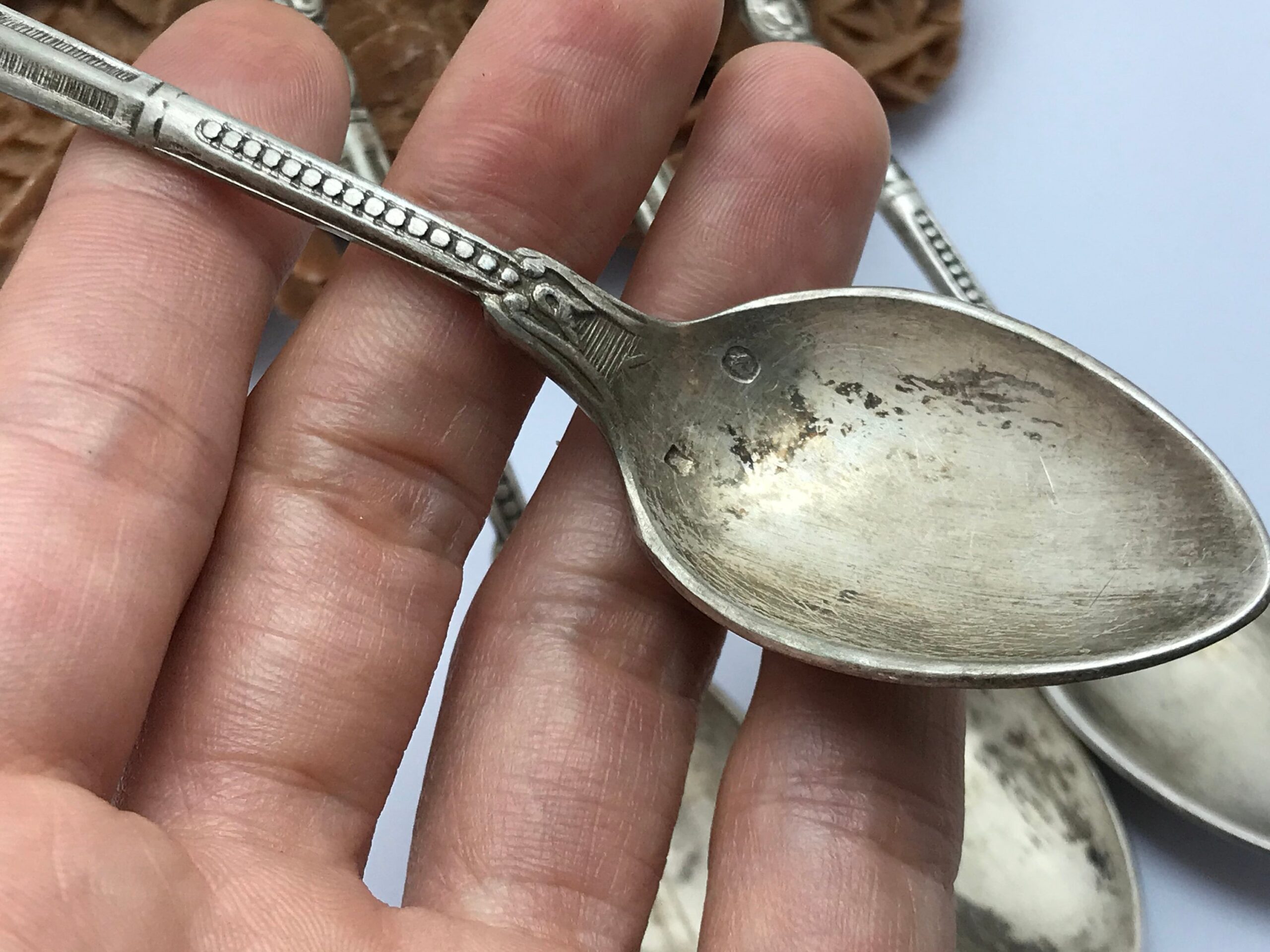 Vintage Moroccan Silver Spoons - Set of 4 (1940/1950) - Image 5