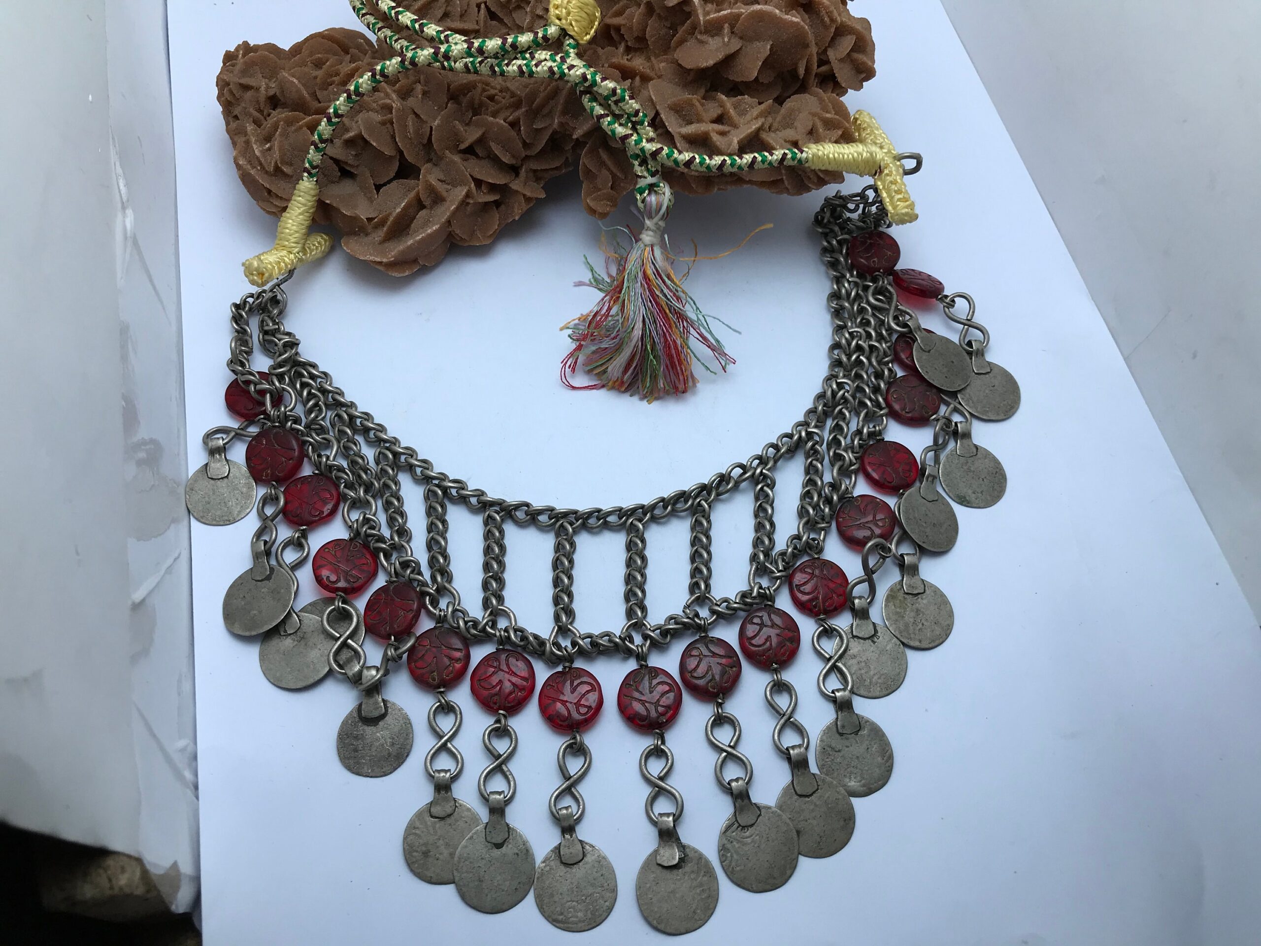 Vintage Fine Silver Berber Necklace: Moroccan Tribal Jewelry