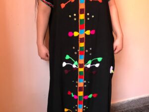 Embroidered Berber Caftan: Exotic Beach Cover-Up, Maternity Dress