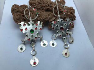 Berber Silver Brooches: Moroccan Tafilalet Ethnic Fibula Pair