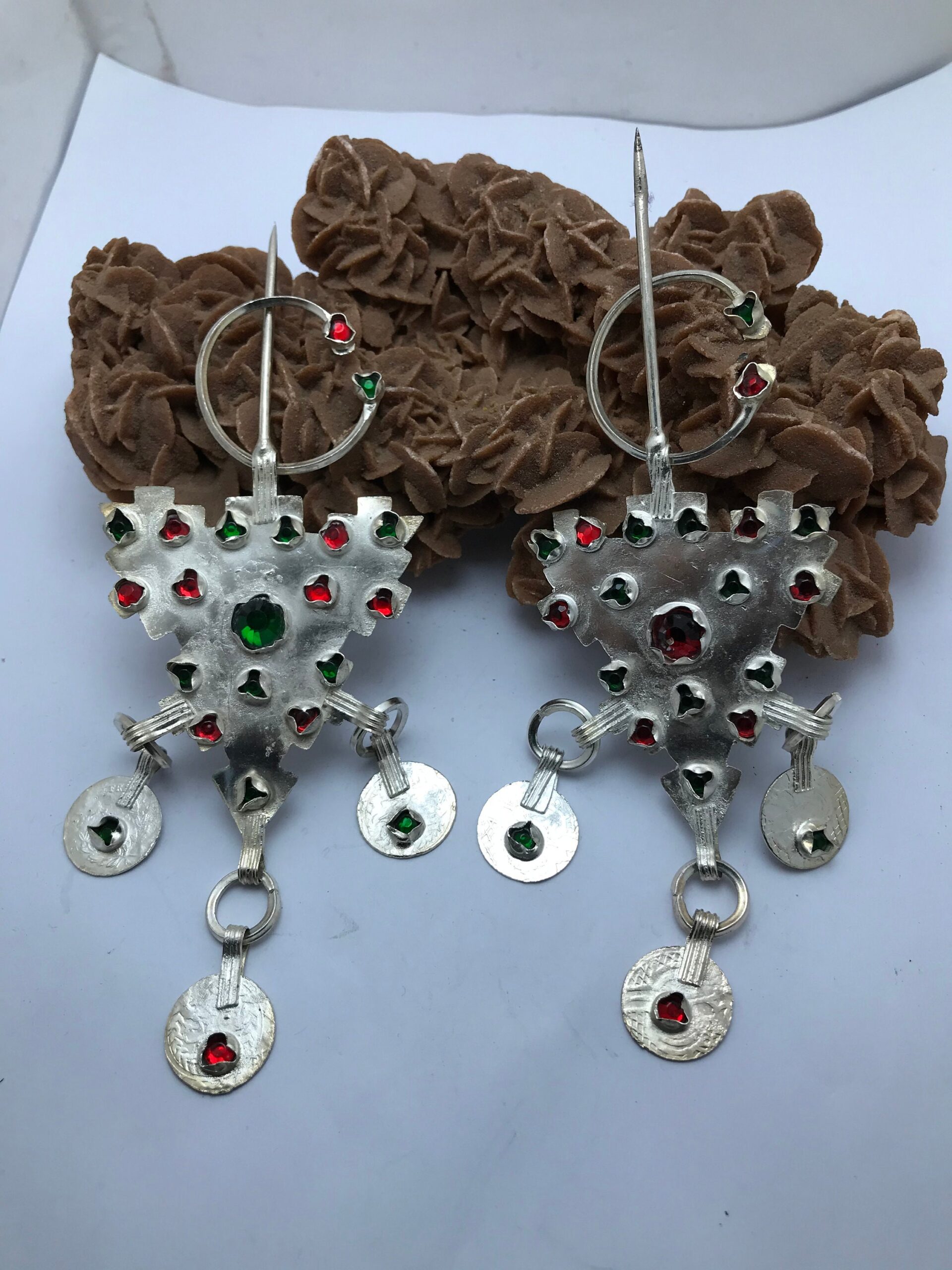 Berber Silver Brooches: Moroccan Tafilalet Ethnic Fibula Pair - Image 2