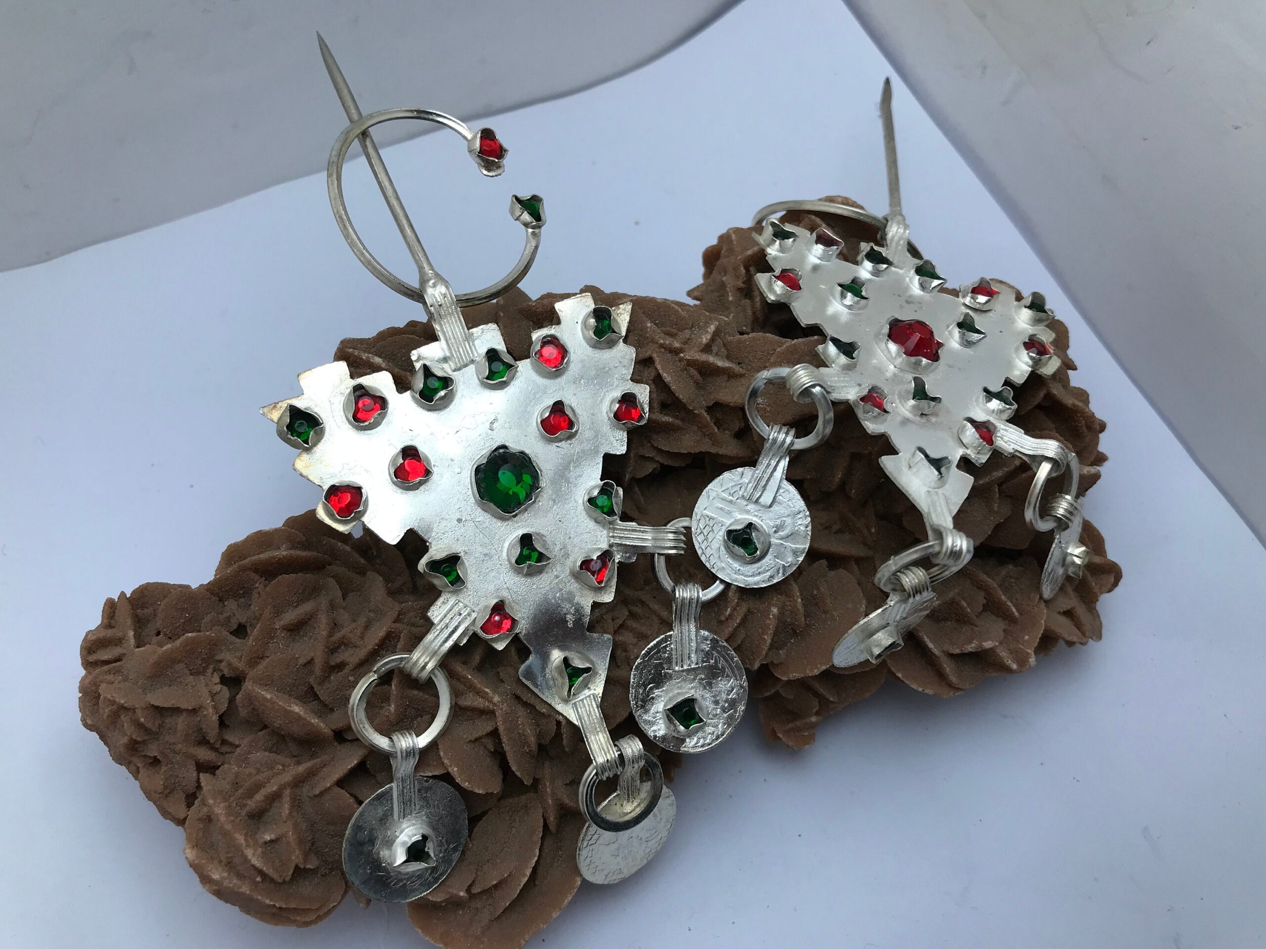 Berber Silver Brooches: Moroccan Tafilalet Ethnic Fibula Pair - Image 6