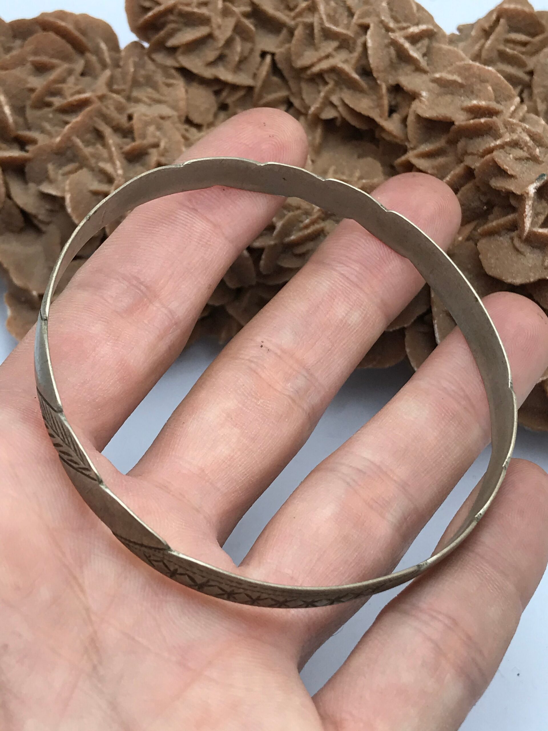 Vintage Touareg Silver Bracelet: Moroccan Berber Jewelry (6.7cm) - Image 6