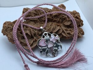 Berber Style Sterling Silver Pendant: Ruby & Topaz Handmade Jewelry