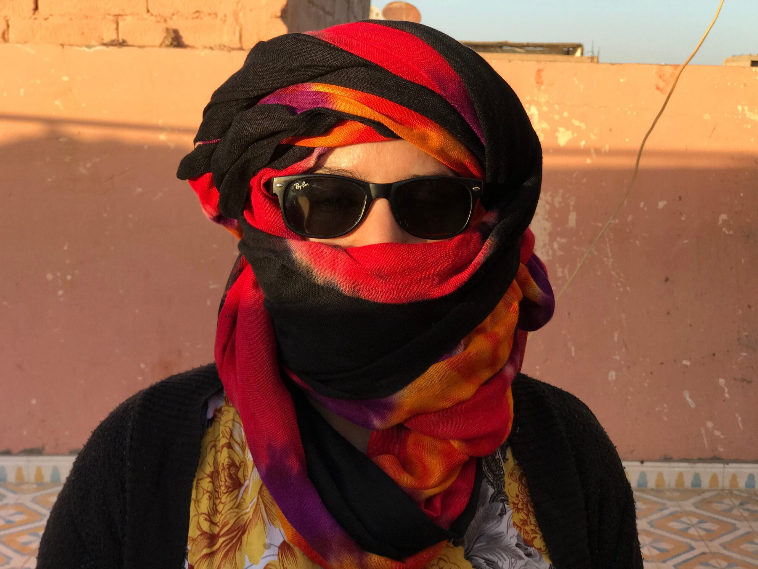 Long Handmade Tuareg Scarf Turban Ethnic mixed color Sahara, berber moroccan - Image 2
