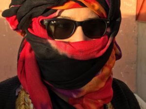 Long Handmade Tuareg Scarf Turban Ethnic mixed color Sahara, berber moroccan