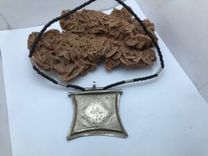 Amulette touareg ancienne, Talisman antique, ethnique argent