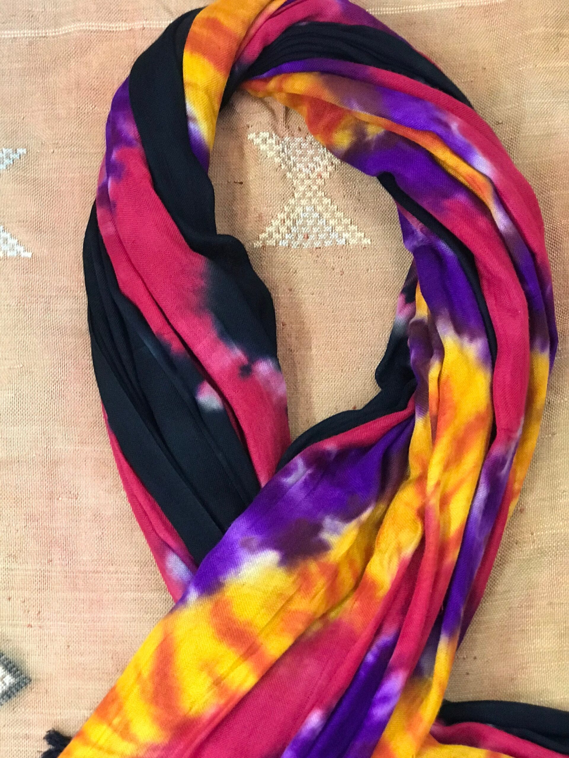Long Handmade Tuareg Scarf Turban Ethnic mixed color Sahara, berber moroccan - Image 4