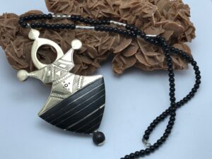 Sterling Silver Tuareg Cross Necklace: Agadez Amulet, Handmade Ethnic Jewelry