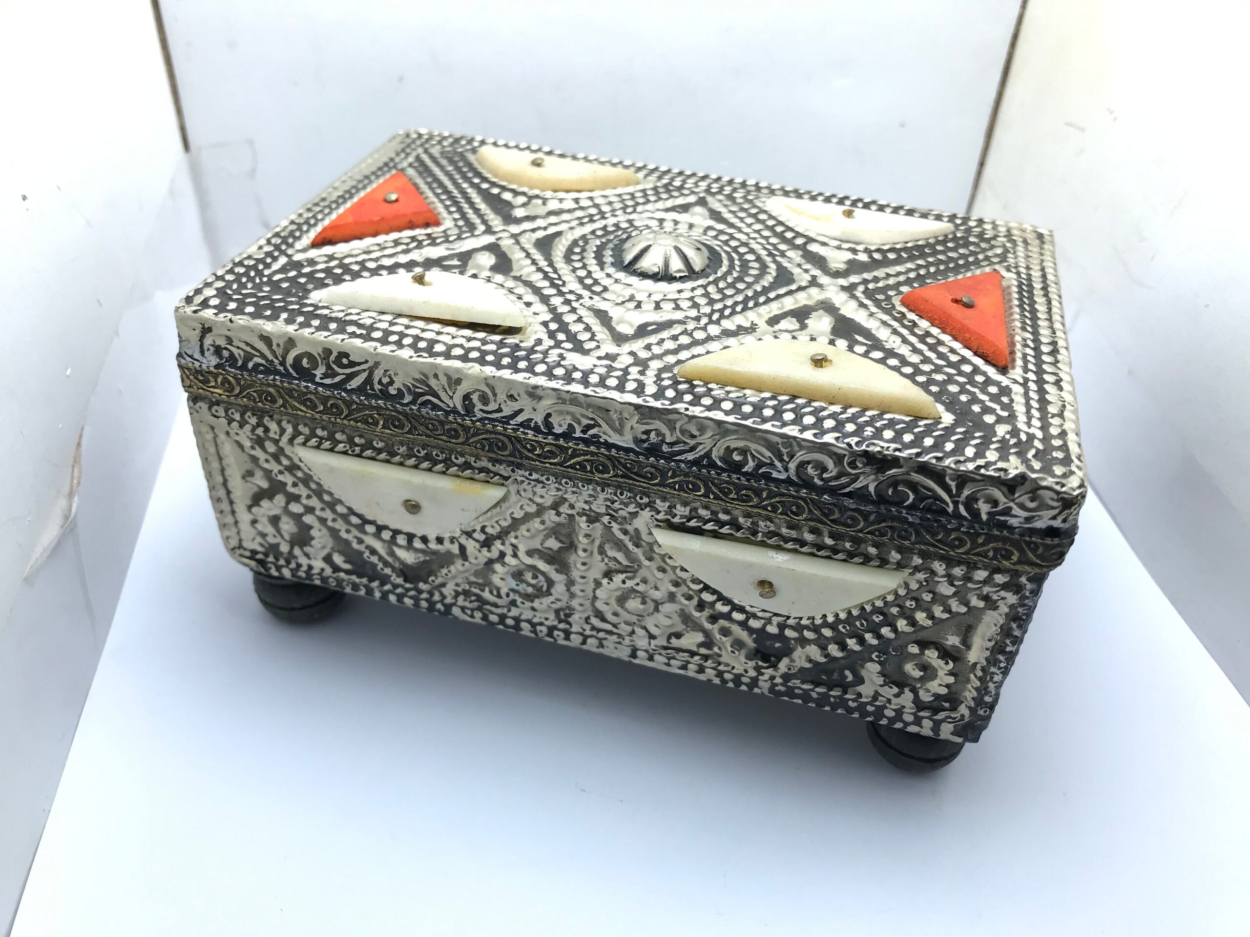 Handmade Berber Jewelry Box: Moroccan Ethnic Ebony Wood Box - Image 2