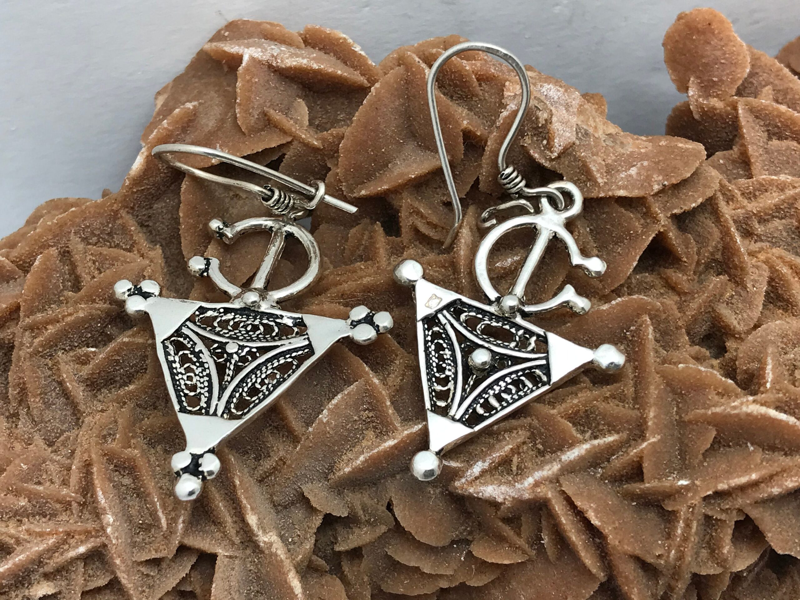 Berber Fibula Earrings: Sterling Silver Ethnic Tribal Jewelry - Image 5