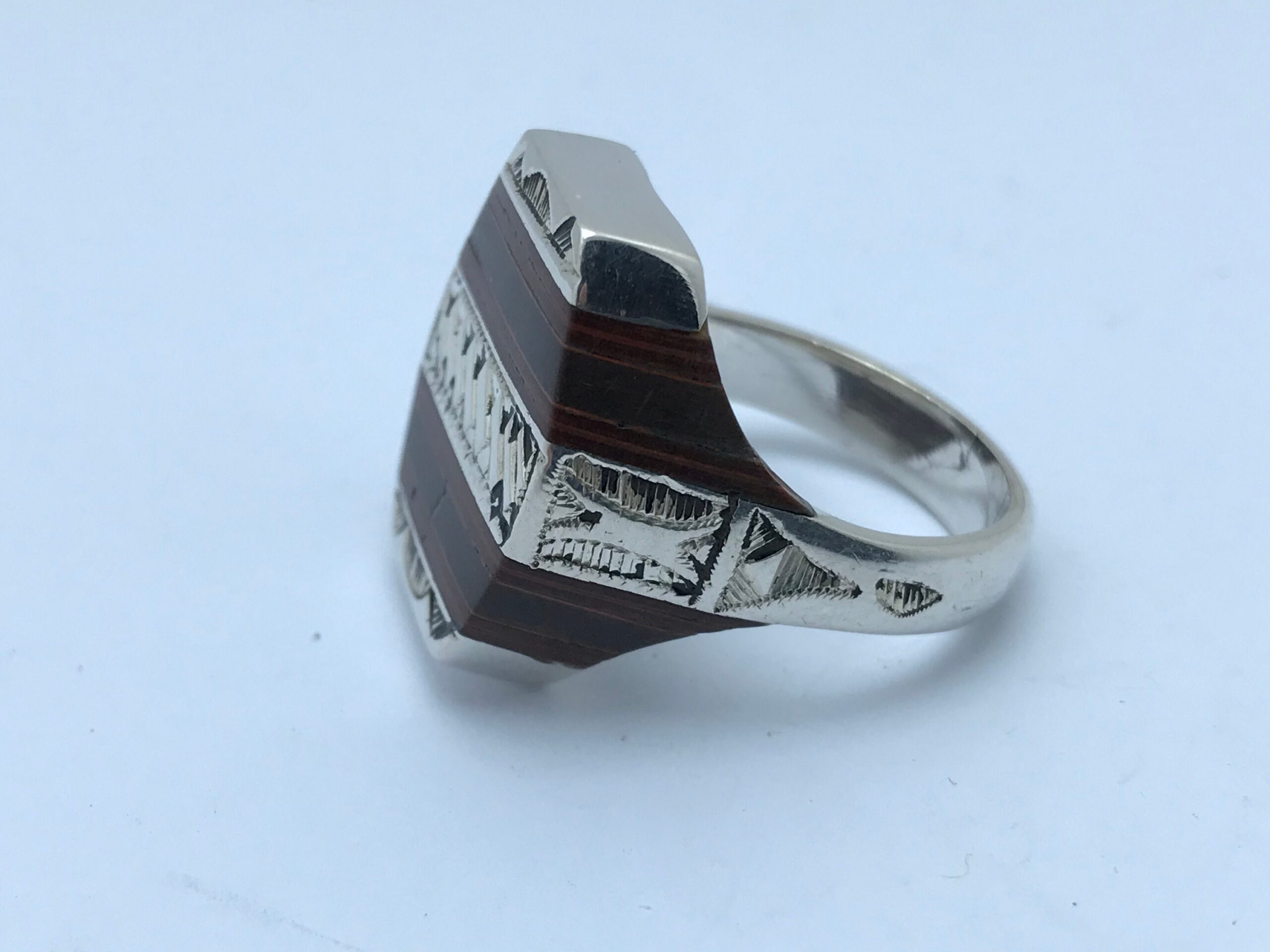 Handmade Touareg Ring: Ebony & Sterling Silver Ethnic Band - Image 4