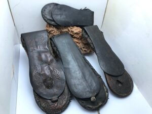Vintage Tuareg Leather Bags: African Small Wallets (Set of 4)