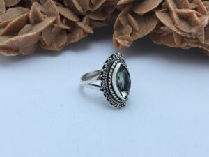 Berber Sterling Silver Turquoise Ring: Handmade Filigree Jewelry