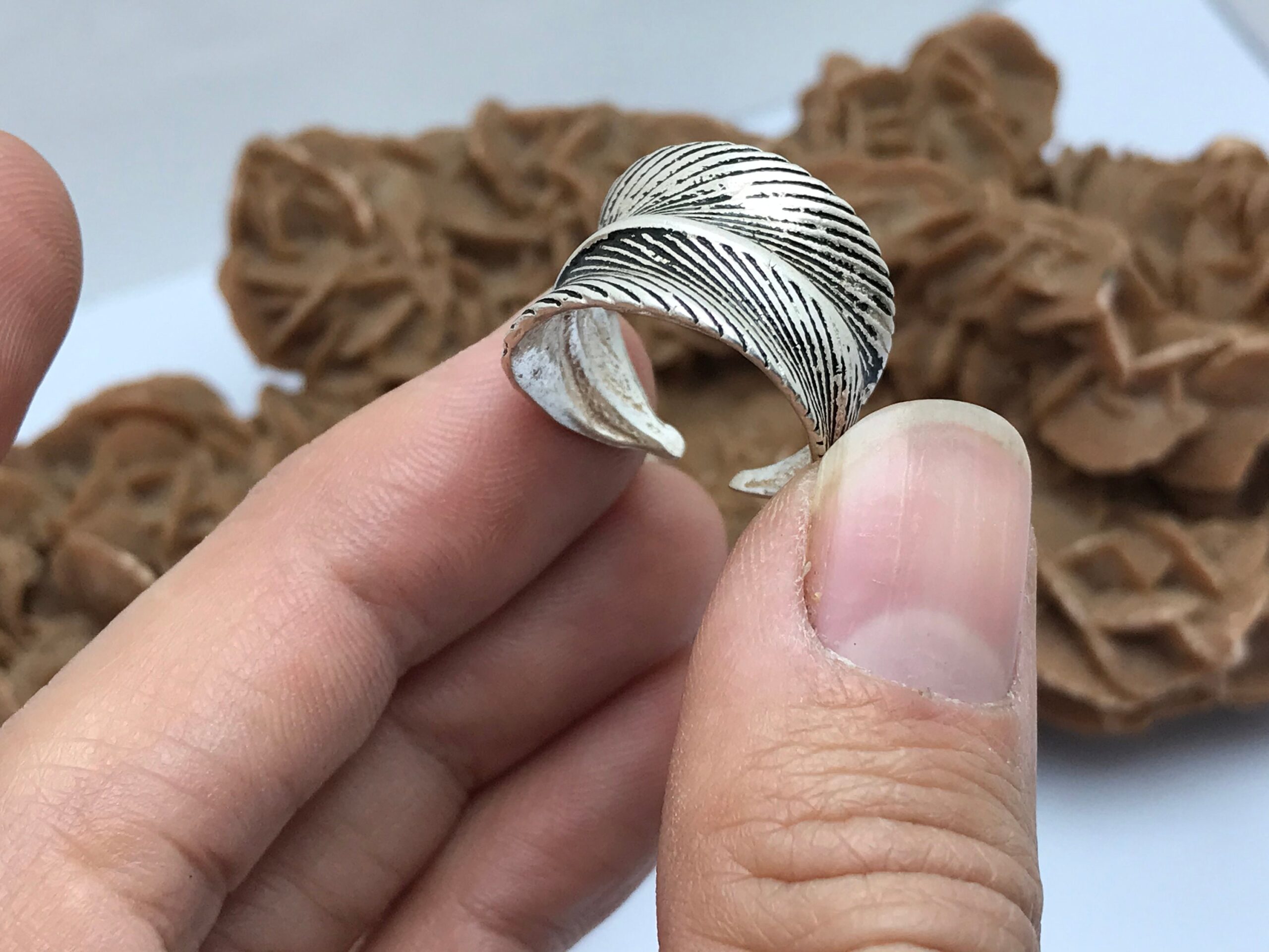Handmade Sterling Silver Adjustable Ring: Moroccan Tiznit Design - Image 4