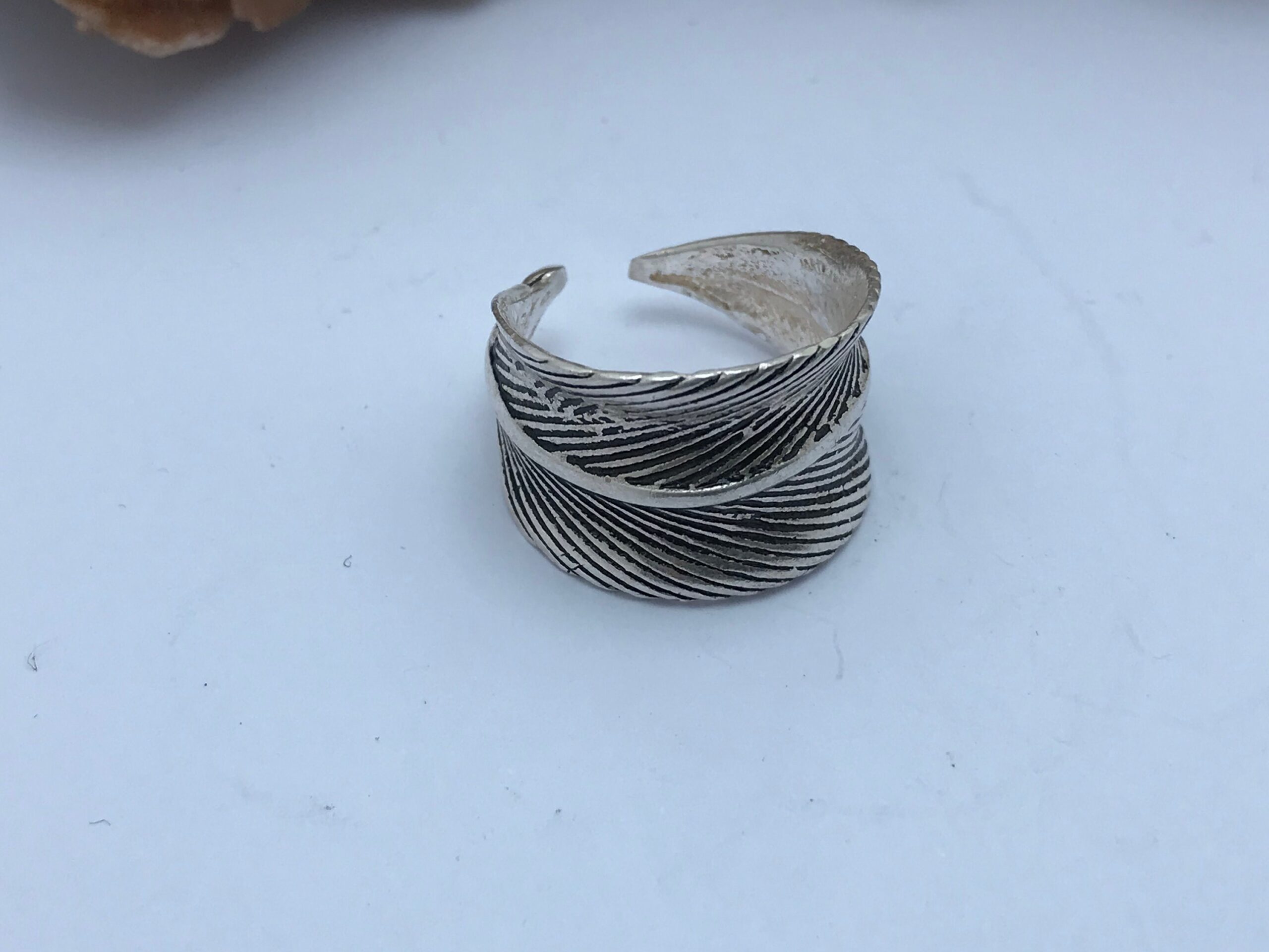 Handmade Sterling Silver Adjustable Ring: Moroccan Tiznit Design - Image 9