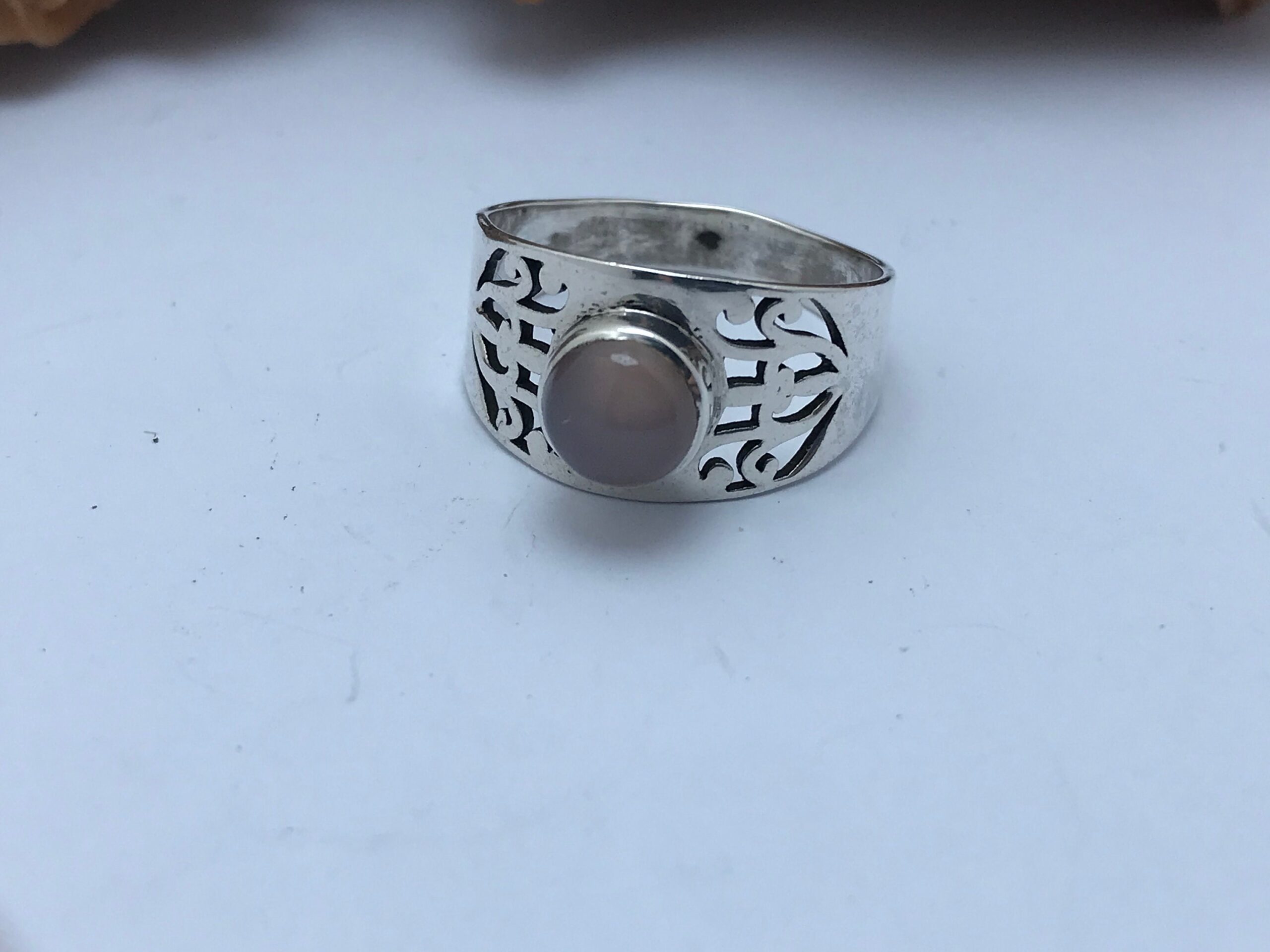 Sterling Silver Moonstone Ring: Berber Touareg Tribal Jewelry - Image 2