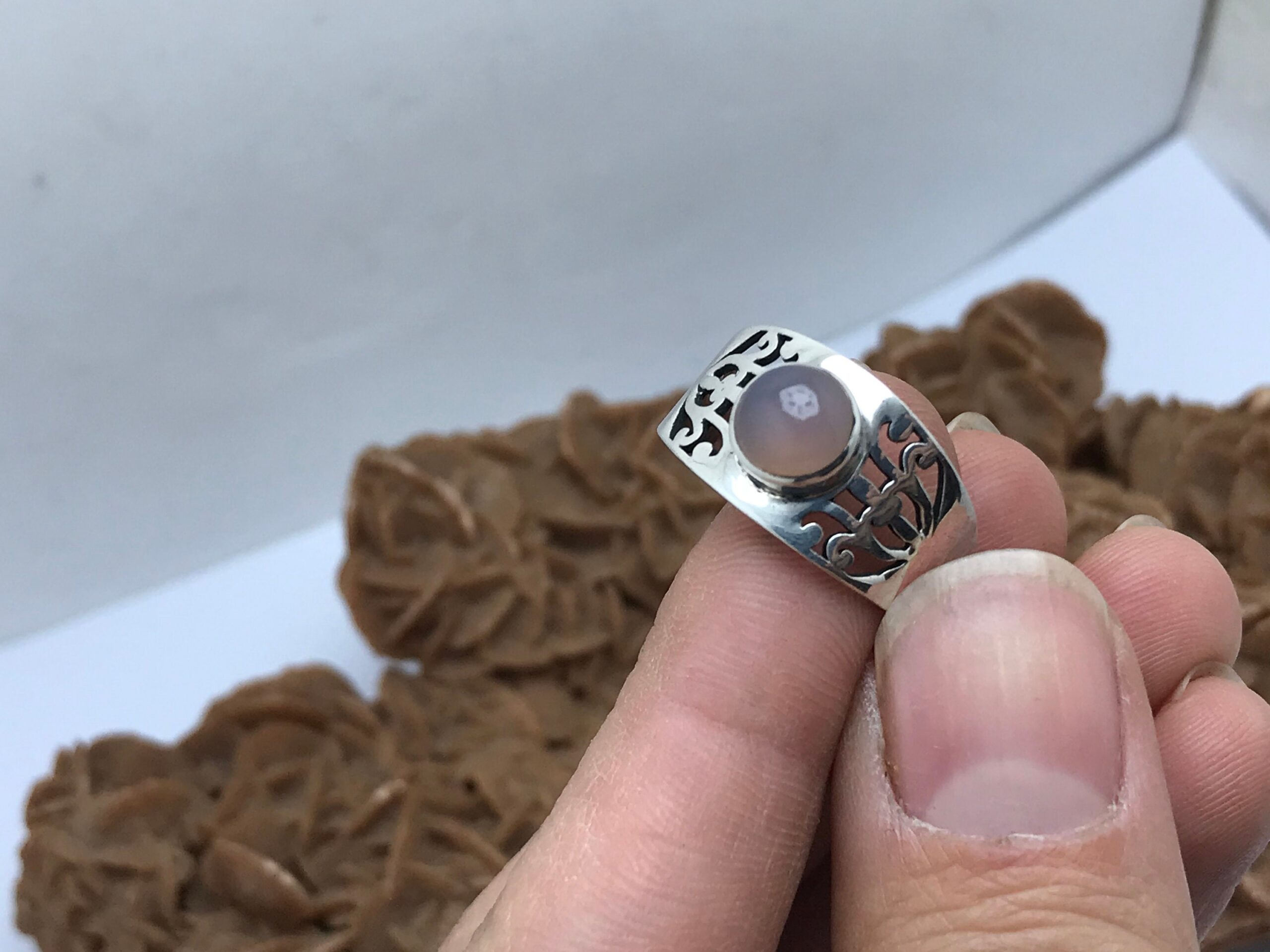 Sterling Silver Moonstone Ring: Berber Touareg Tribal Jewelry - Image 4