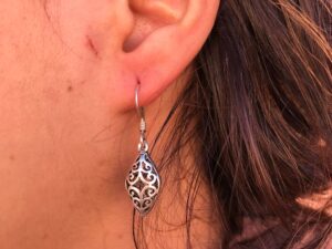 High Content Silver African Earrings: Tribal Dangle Jewelry