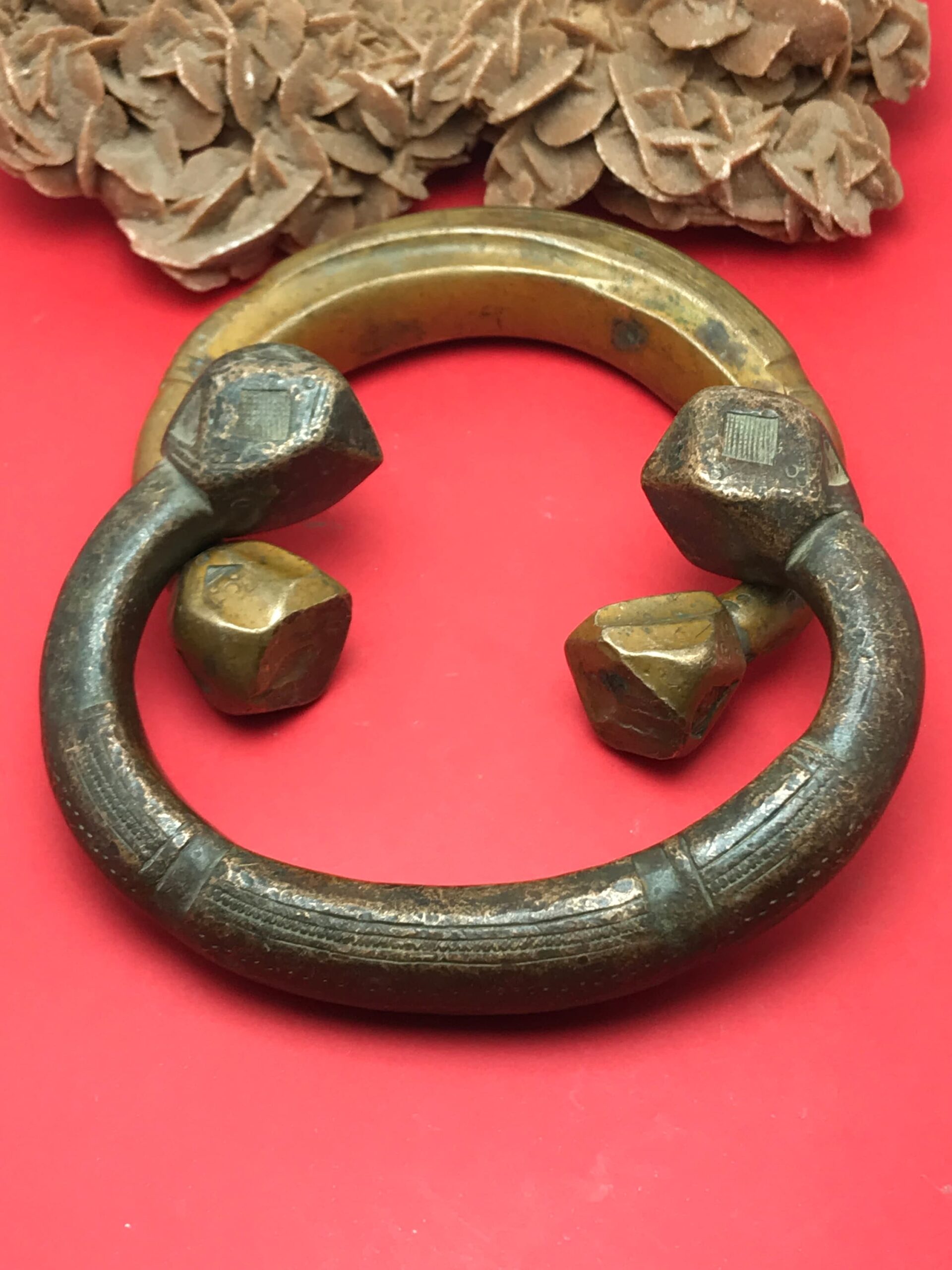 Tuareg Brass Anklet: West African Cuff Bangle - Image 3