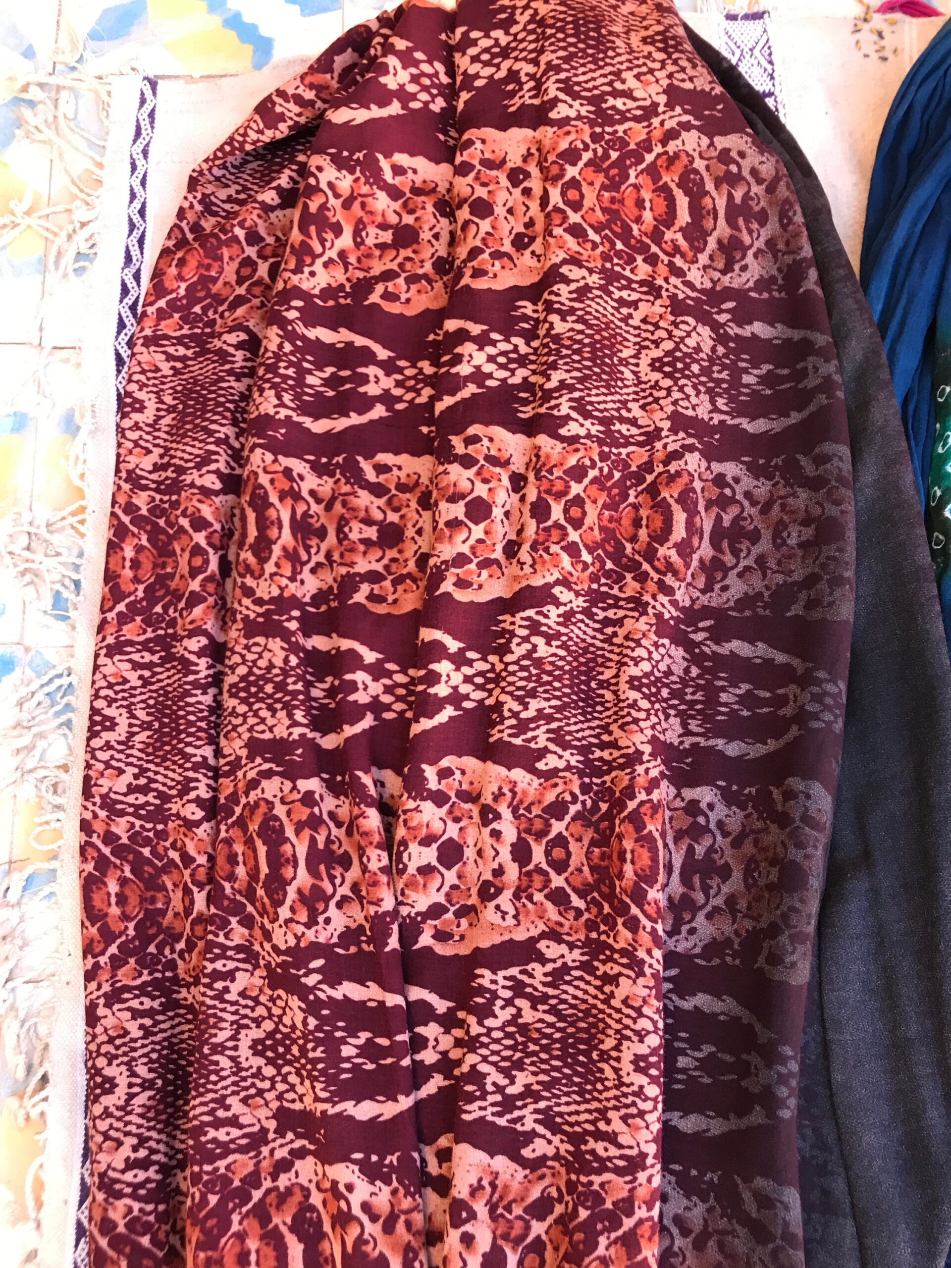 Tuareg Blue Cotton Scarf: Berber Cheche Turban - Image 4