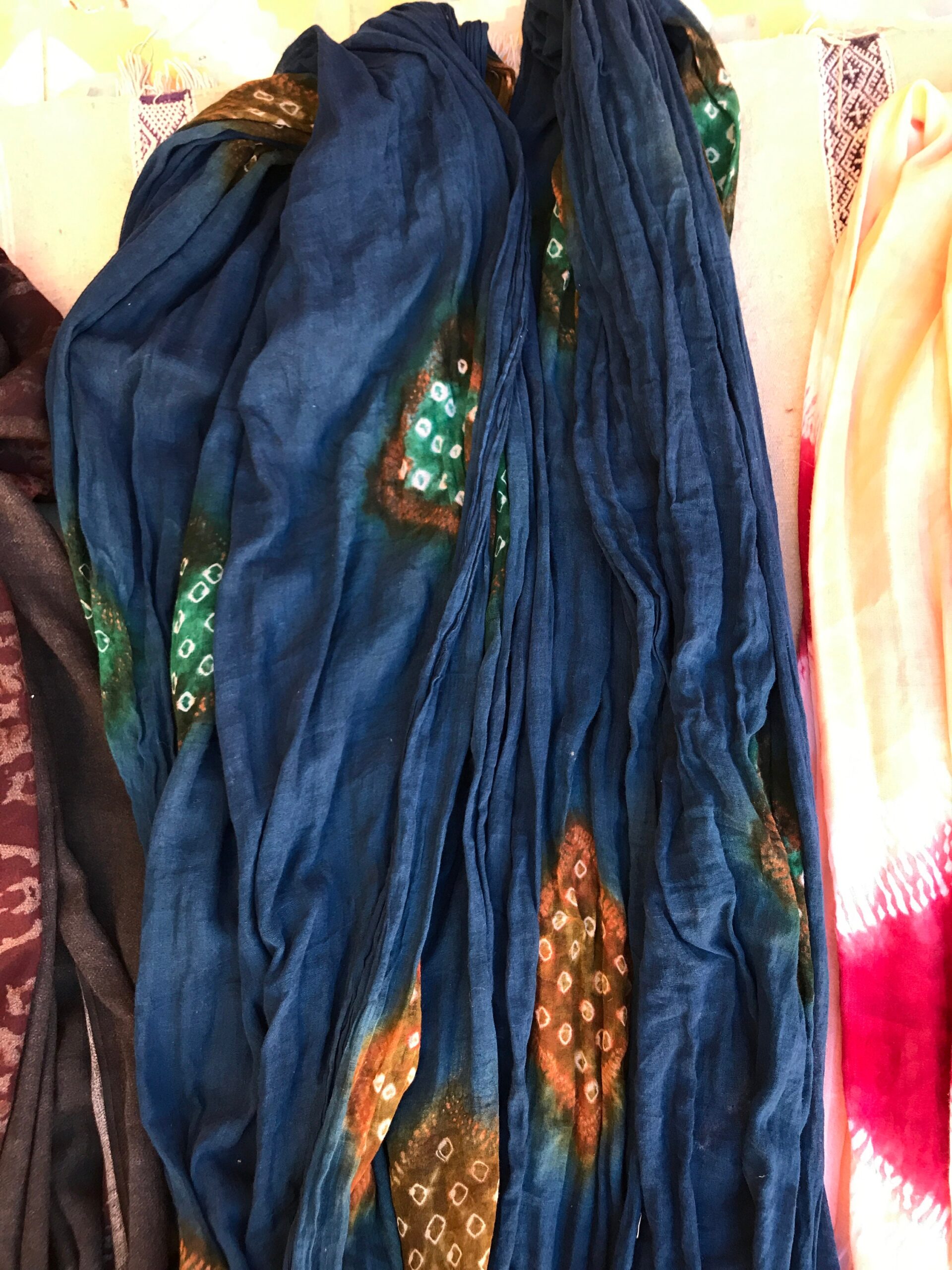Tuareg Blue Cotton Scarf: Berber Cheche Turban - Image 5