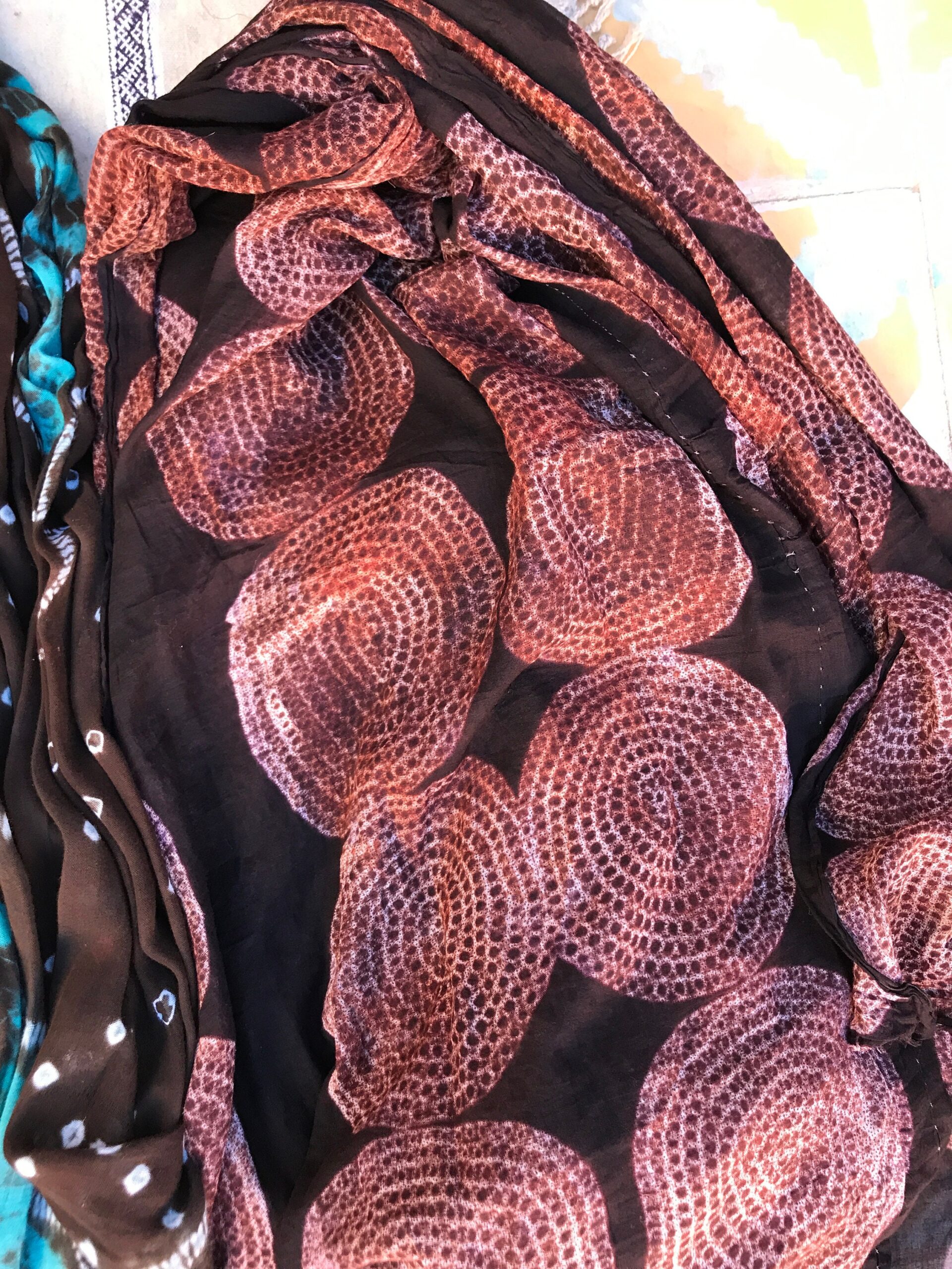 Tuareg Blue Cotton Scarf: Berber Cheche Turban - Image 8