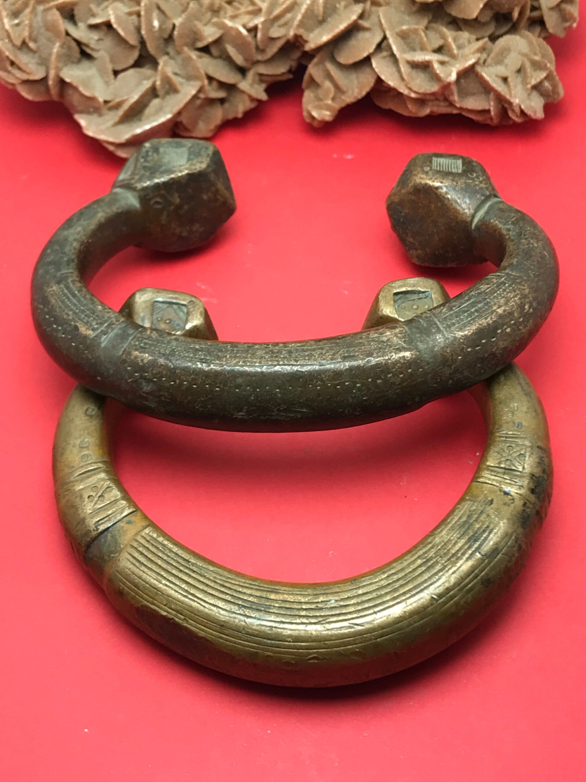 Tuareg Brass Anklet: West African Cuff Bangle - Image 4