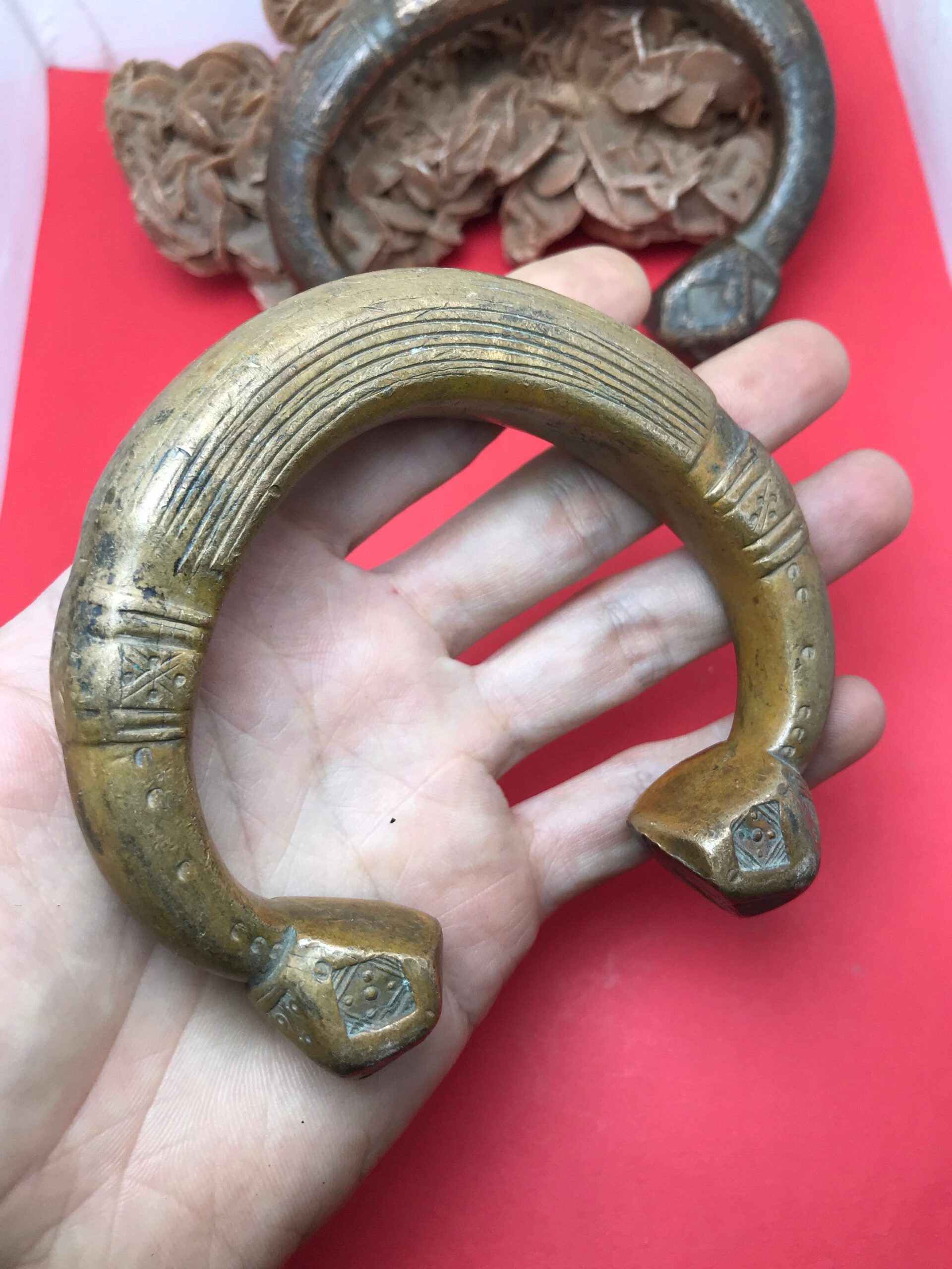 Tuareg Brass Anklet: West African Cuff Bangle - Image 7