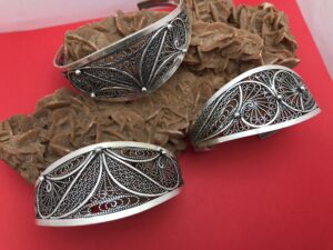 Vintage Berber Silver Filigree Bracelet - Southern Morocco Tiznit