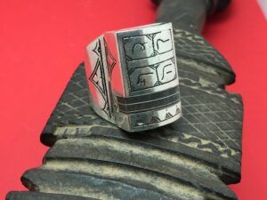 Touareg bague travail a main argent 999 size 9