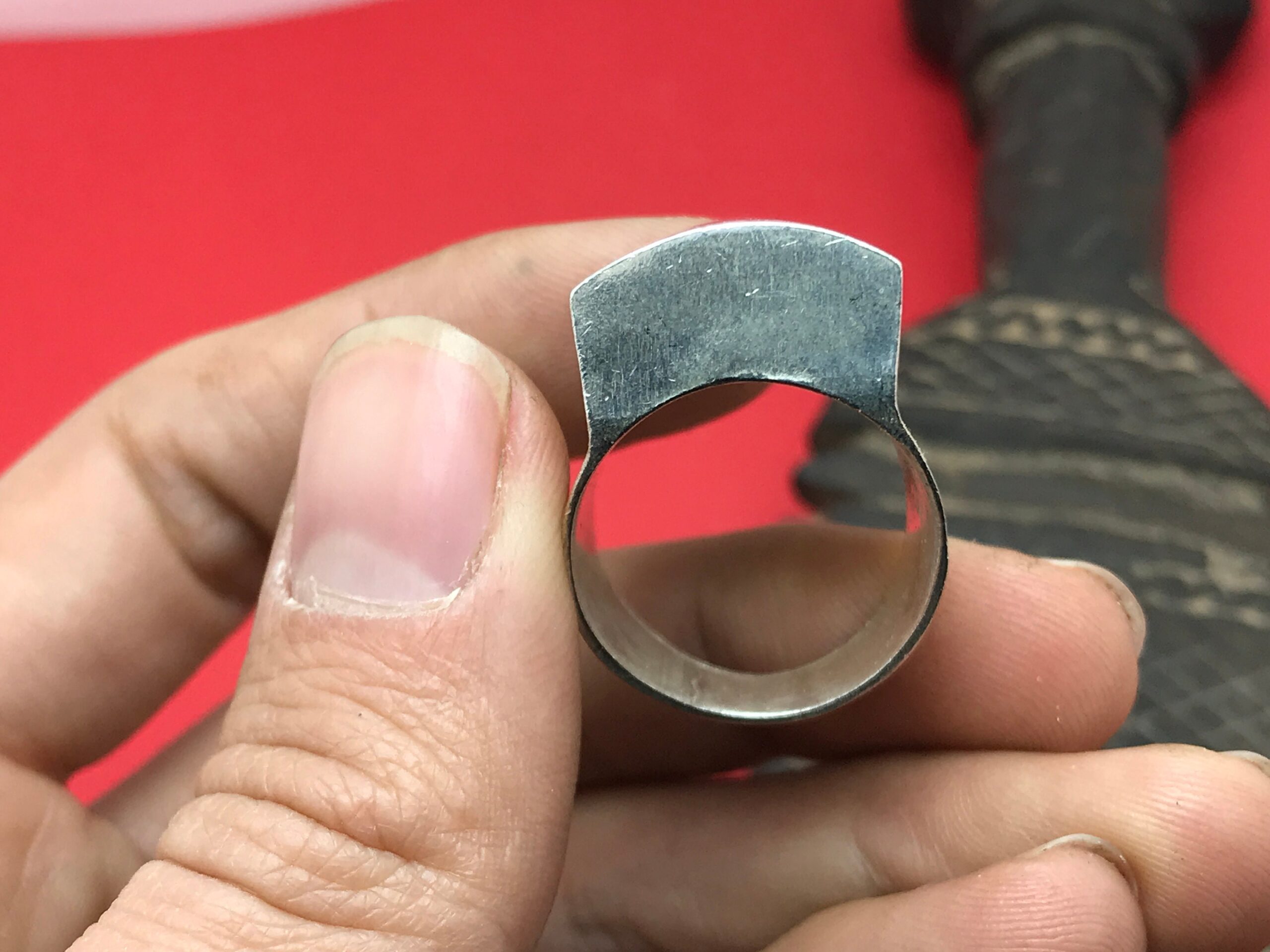 Touareg bague travail a main argent 999 size 9 - Image 5