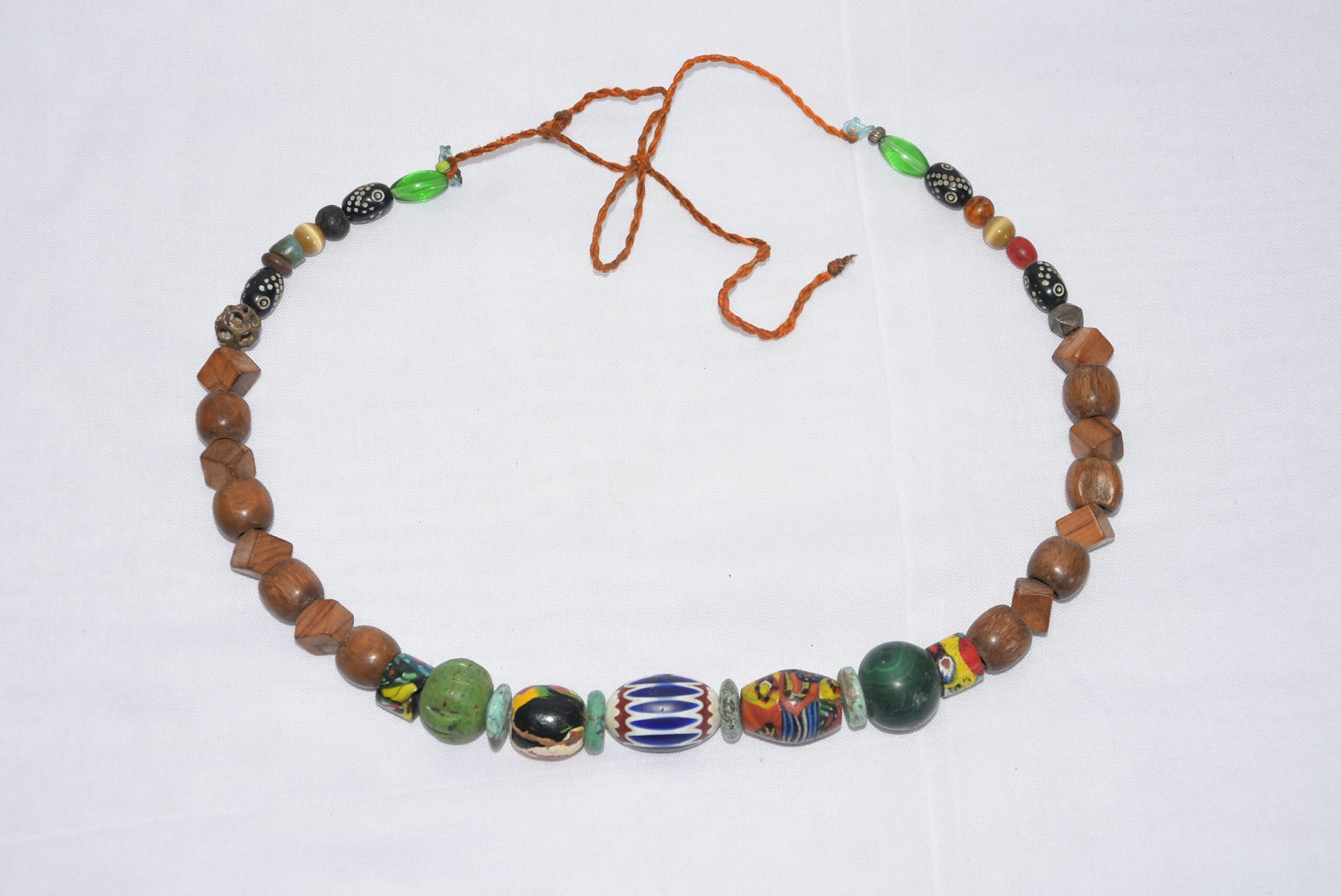 Vintage African Millefiori Glass Bead Necklace: Tribal Moroccan Jewelry - Image 2