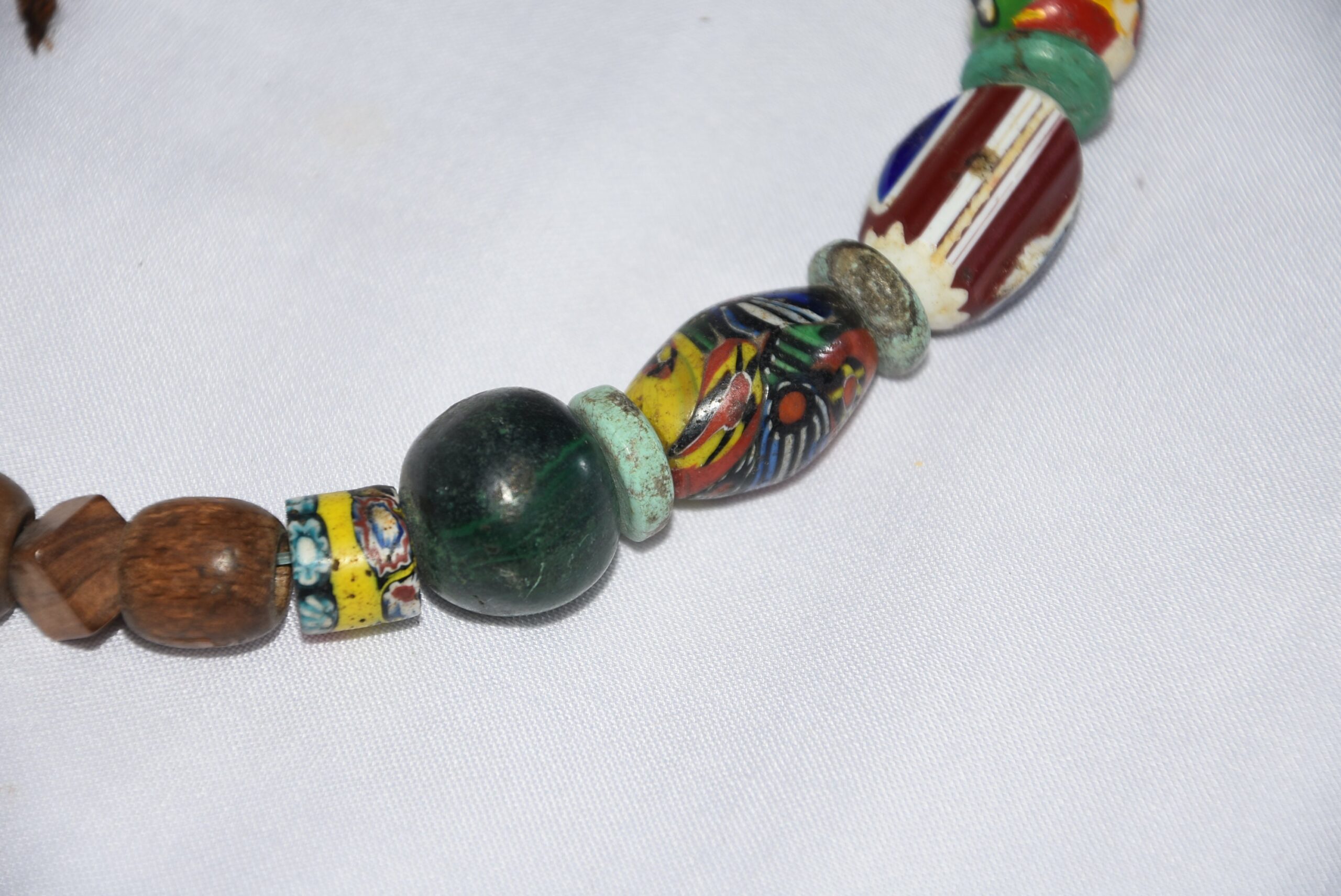 Vintage African Millefiori Glass Bead Necklace: Tribal Moroccan Jewelry - Image 5