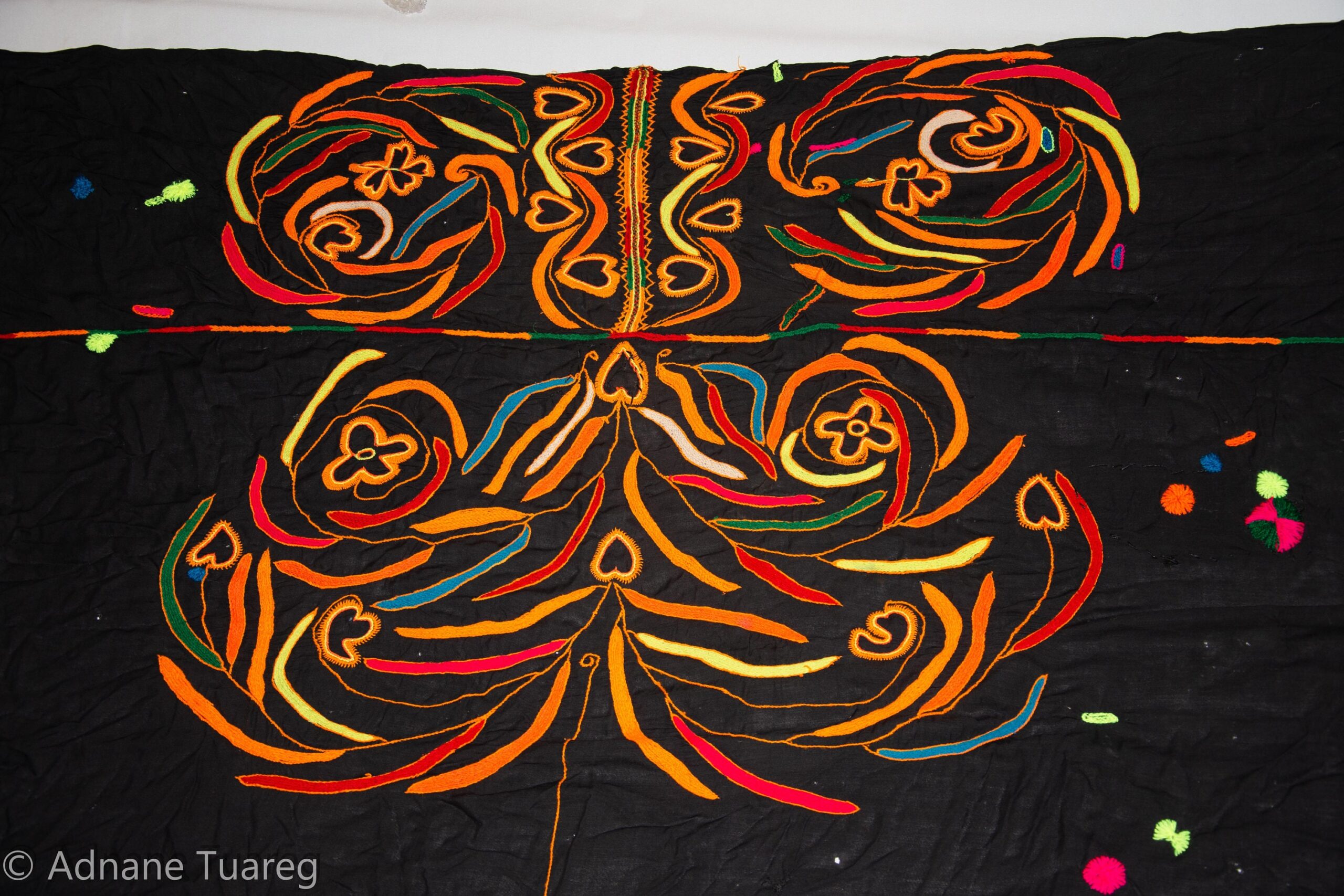 Berber Embroidered tahrouyt, zagoura dress old 1940s - Image 5