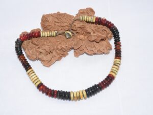 Vintage African Bead Necklace: Ethnic Tribal Jewelry, 1970s