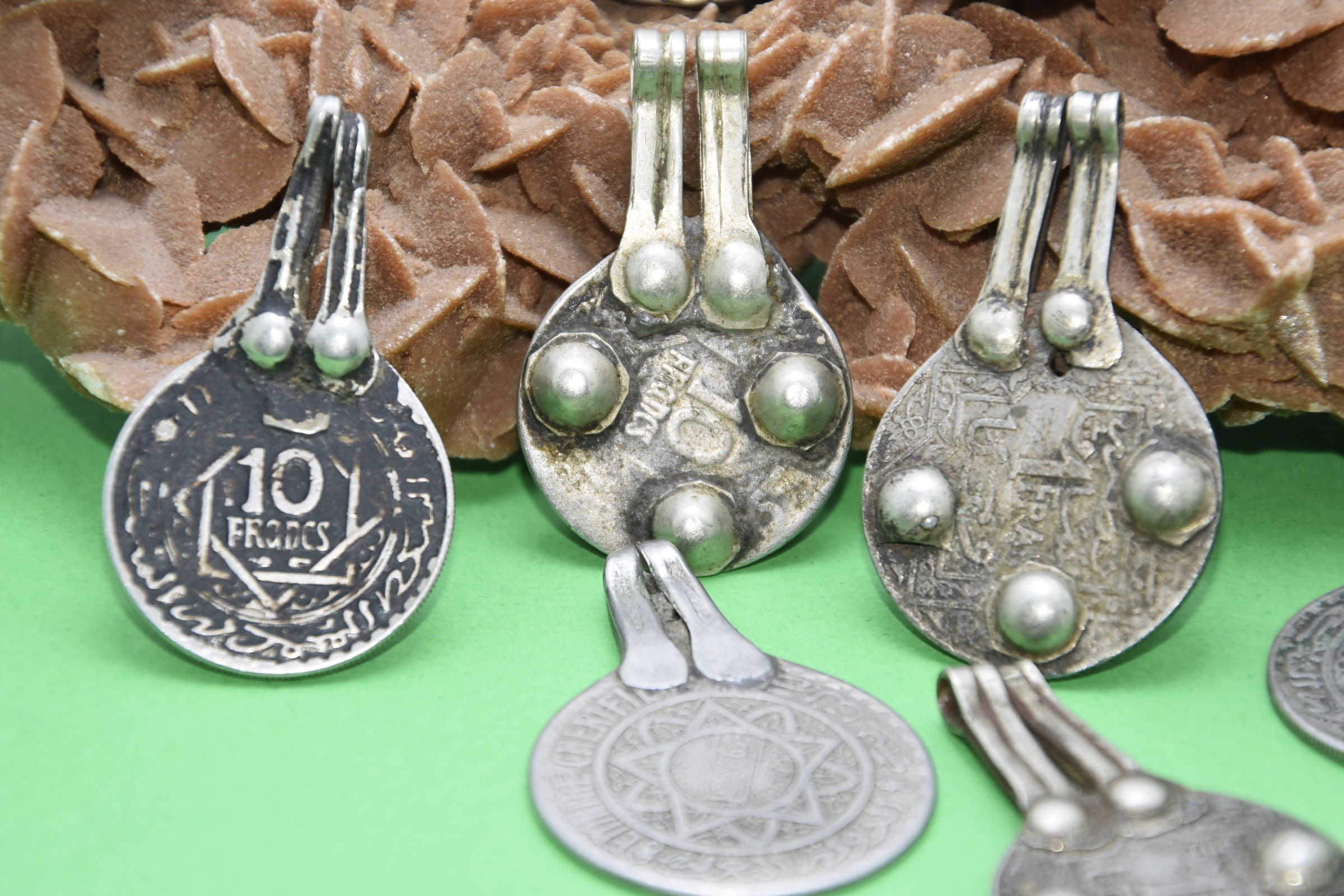 Moroccan Silver Coin Pendants: Berber Jewelry Supplies - Image 7