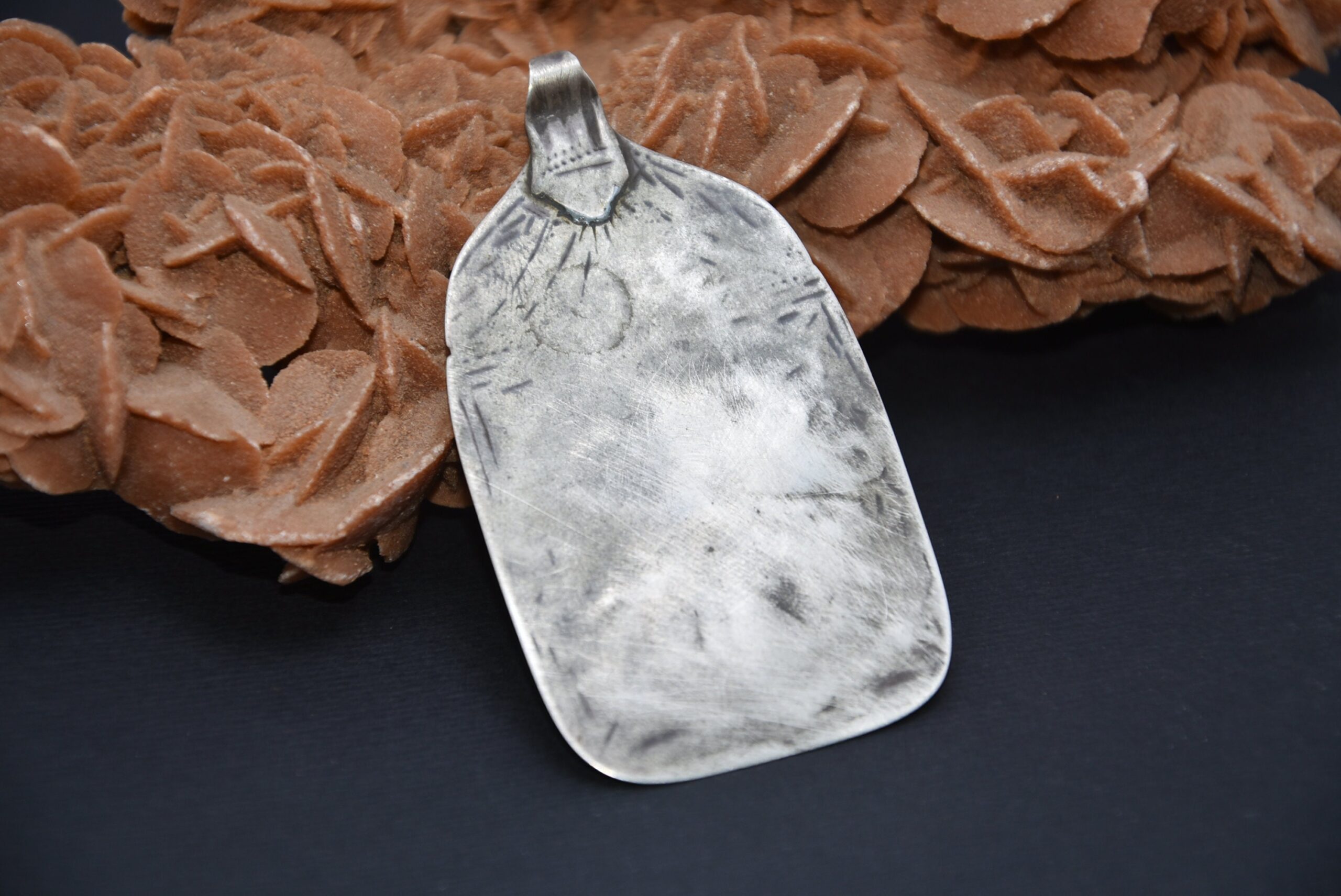 Vintage Berber Silver Pendant: Moroccan Tribal Amulet