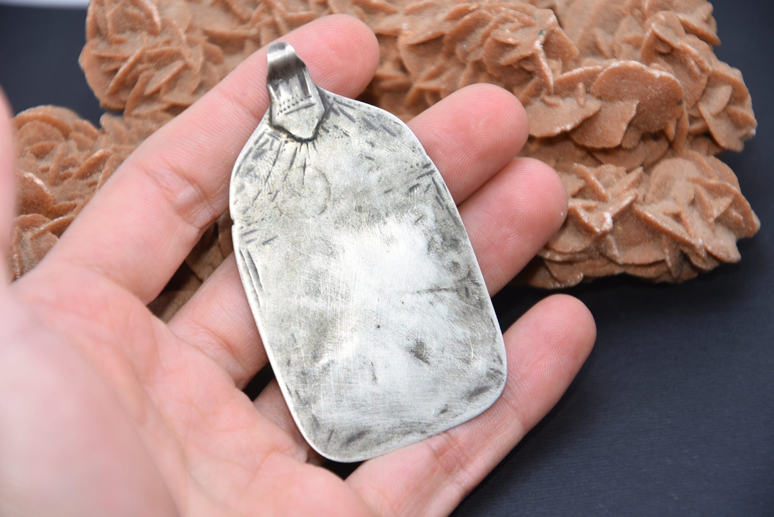 Vintage Berber Silver Pendant: Moroccan Tribal Amulet - Image 3