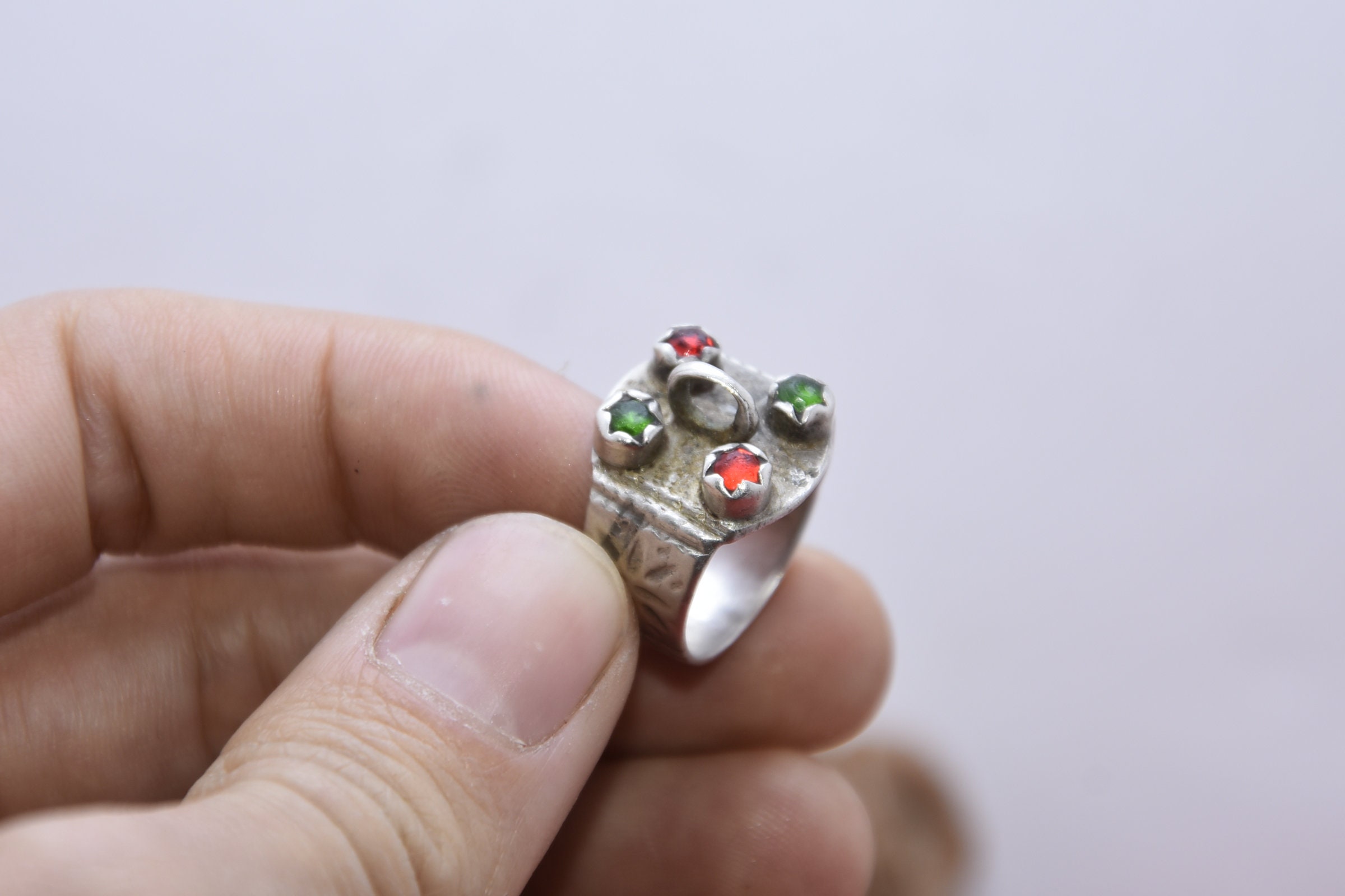 Ancien berbère bague argent du sud du Maroc - Image 2