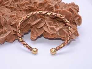 Handmade Copper Medical Alert Bracelet: Berber Style