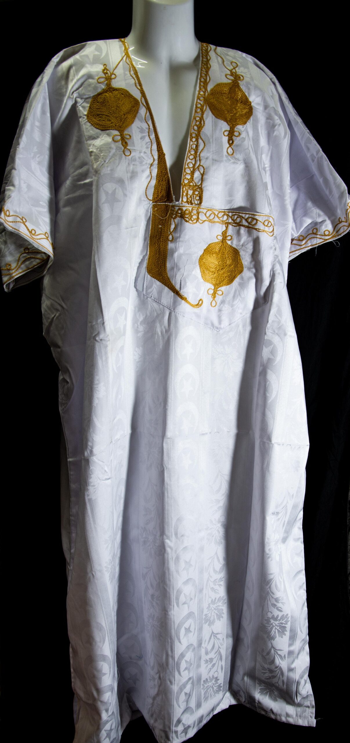 Tuareg Gandora and Scarf: Berber Djellaba Sahraoui, Blue Kaftan Mens - Image 9
