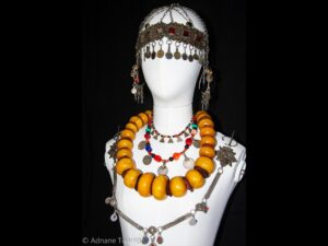 Parures ait atta zagoura ouarzazete anif, region draa tafilallet, maroc bijoux, lots 6 pieces