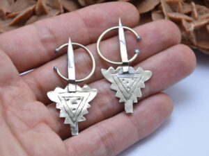 Berber Fibula Pair: Small Moroccan Laiton Brooches