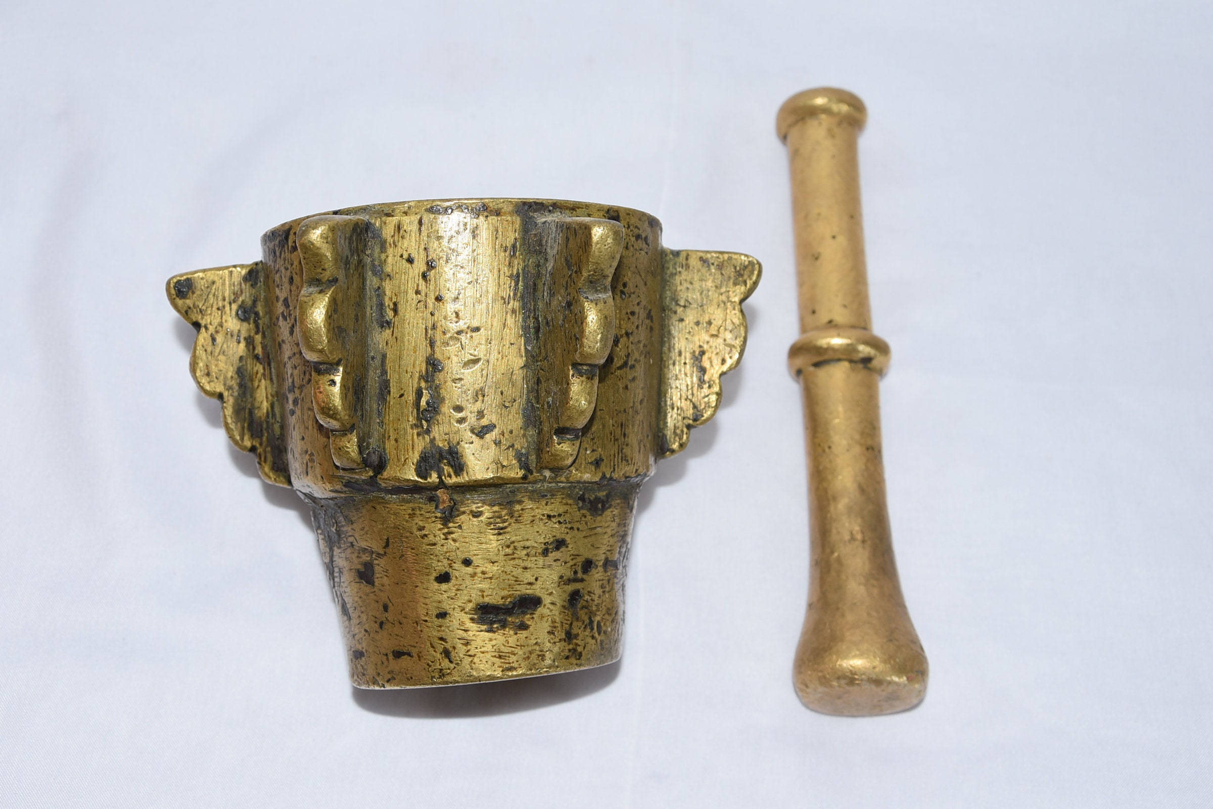 Antique Tuareg Brass Mortar: Berber Mehraz, Morocco - Image 5