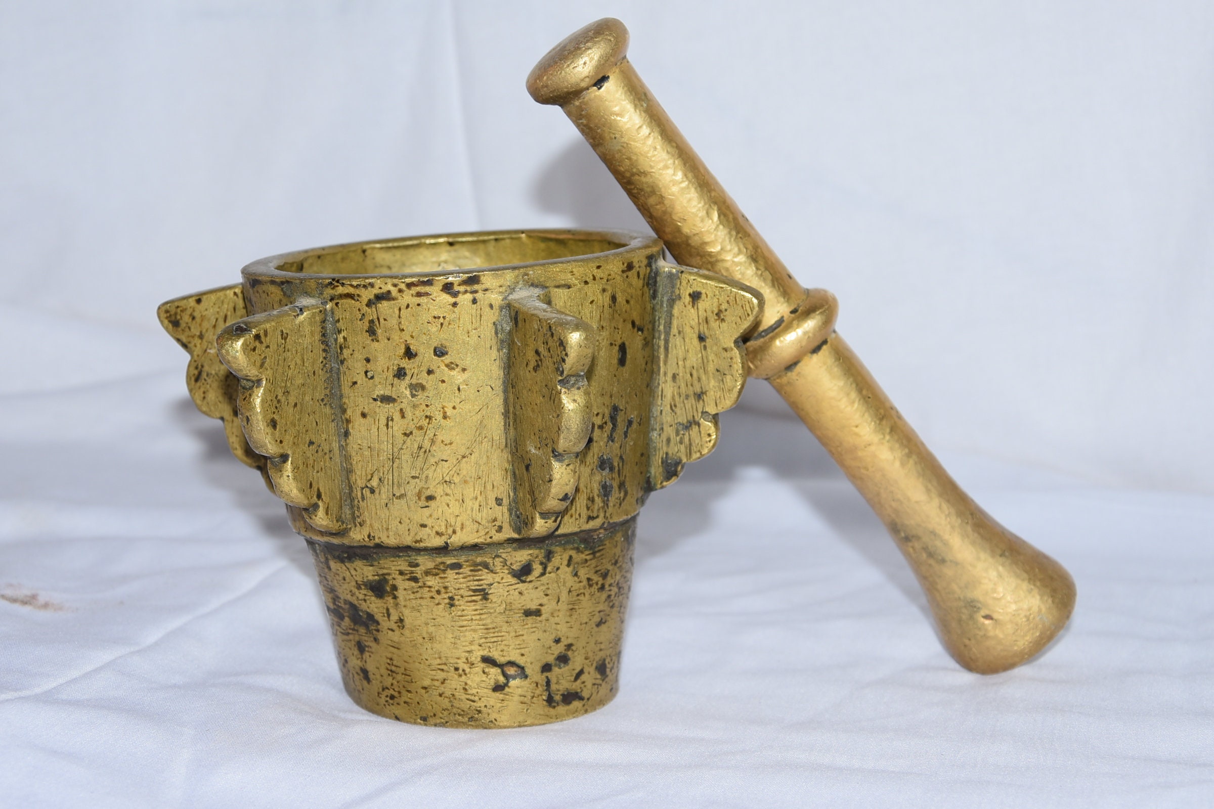 Antique Tuareg Brass Mortar: Berber Mehraz, Morocco - Image 9